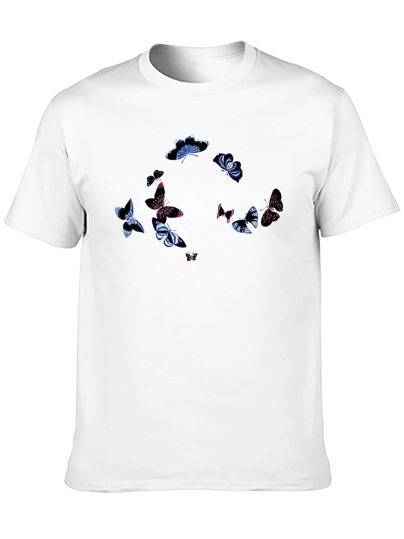 Black Butterfly Circle Graphic T-Shirt view 10