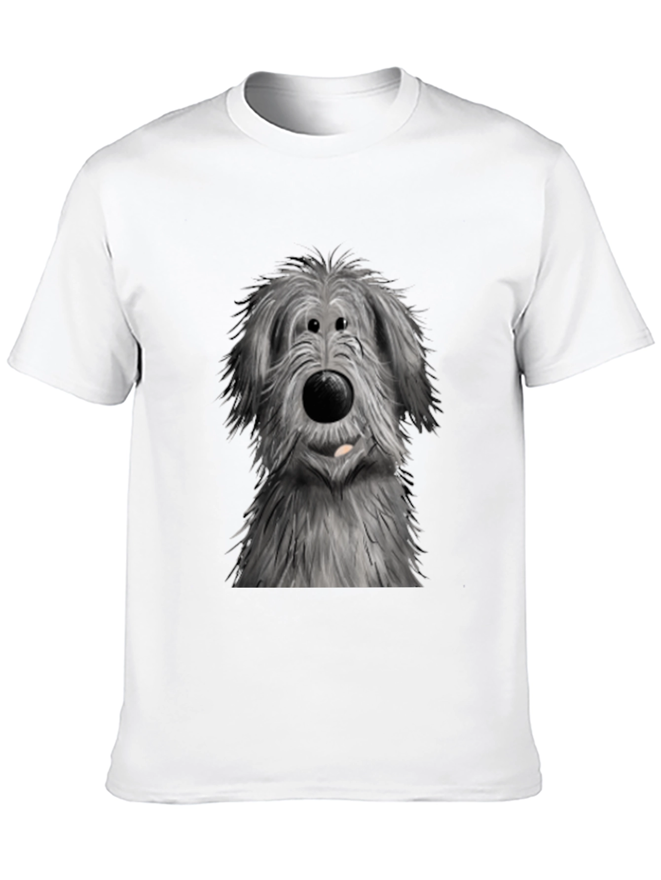 Black Cute Dog Graphic Print Black T-Shirt view 10