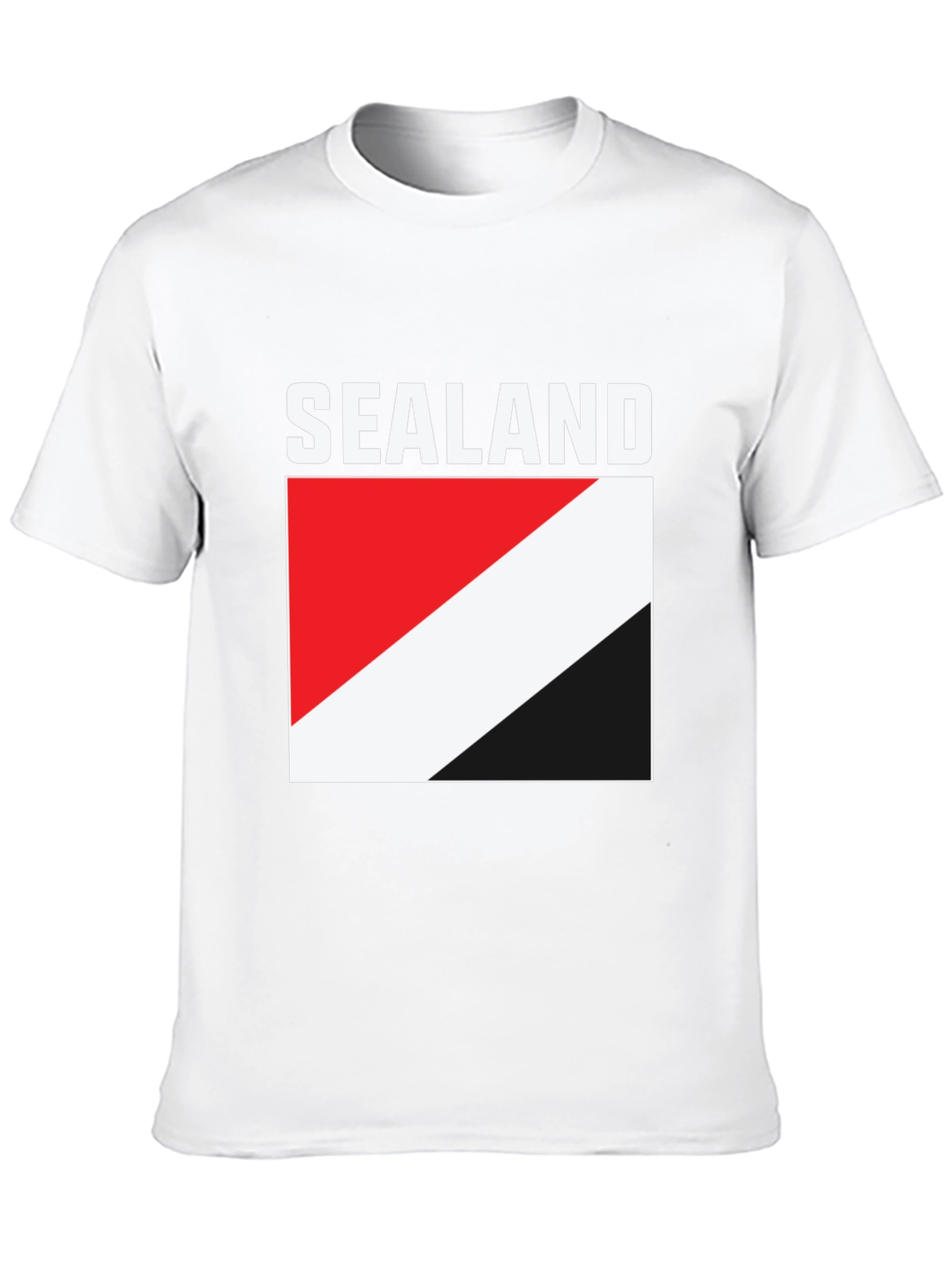 Black Principality of Sealand Flag T-Shirt view 10