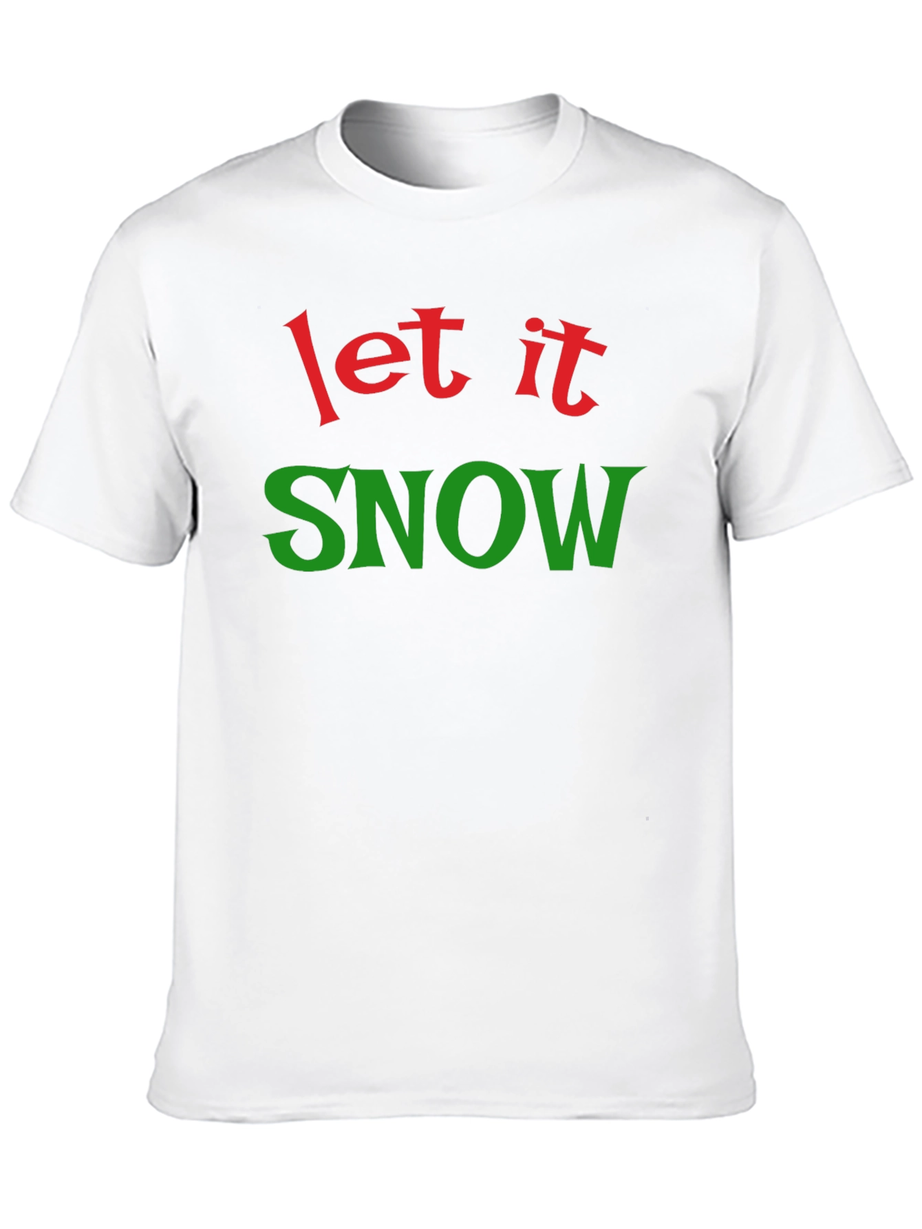 Black Let It Snow Christmas Holiday T-Shirt view 10