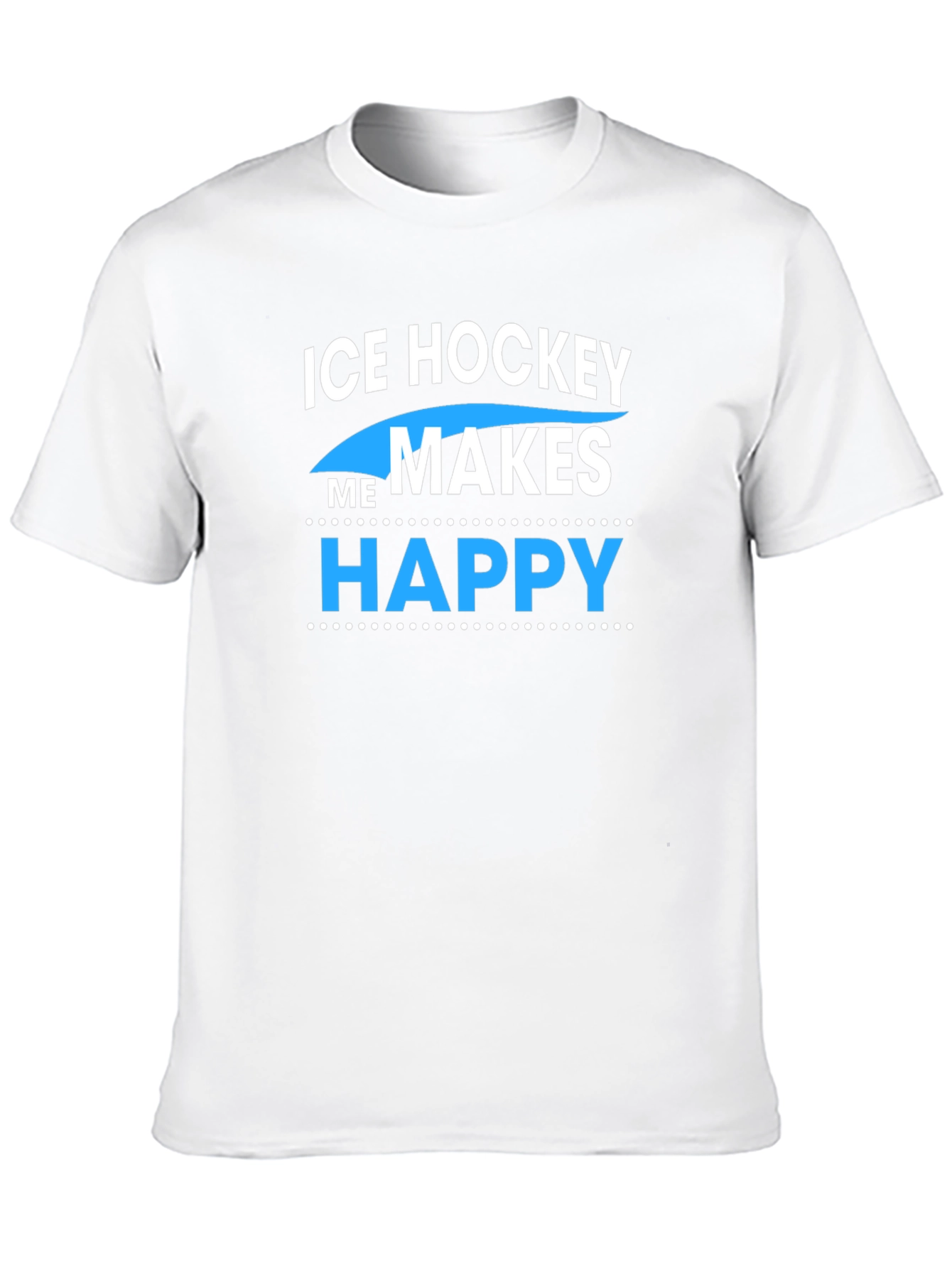 Black Ice Hockey Makes Me Happy Graphic T-Shirt view 10