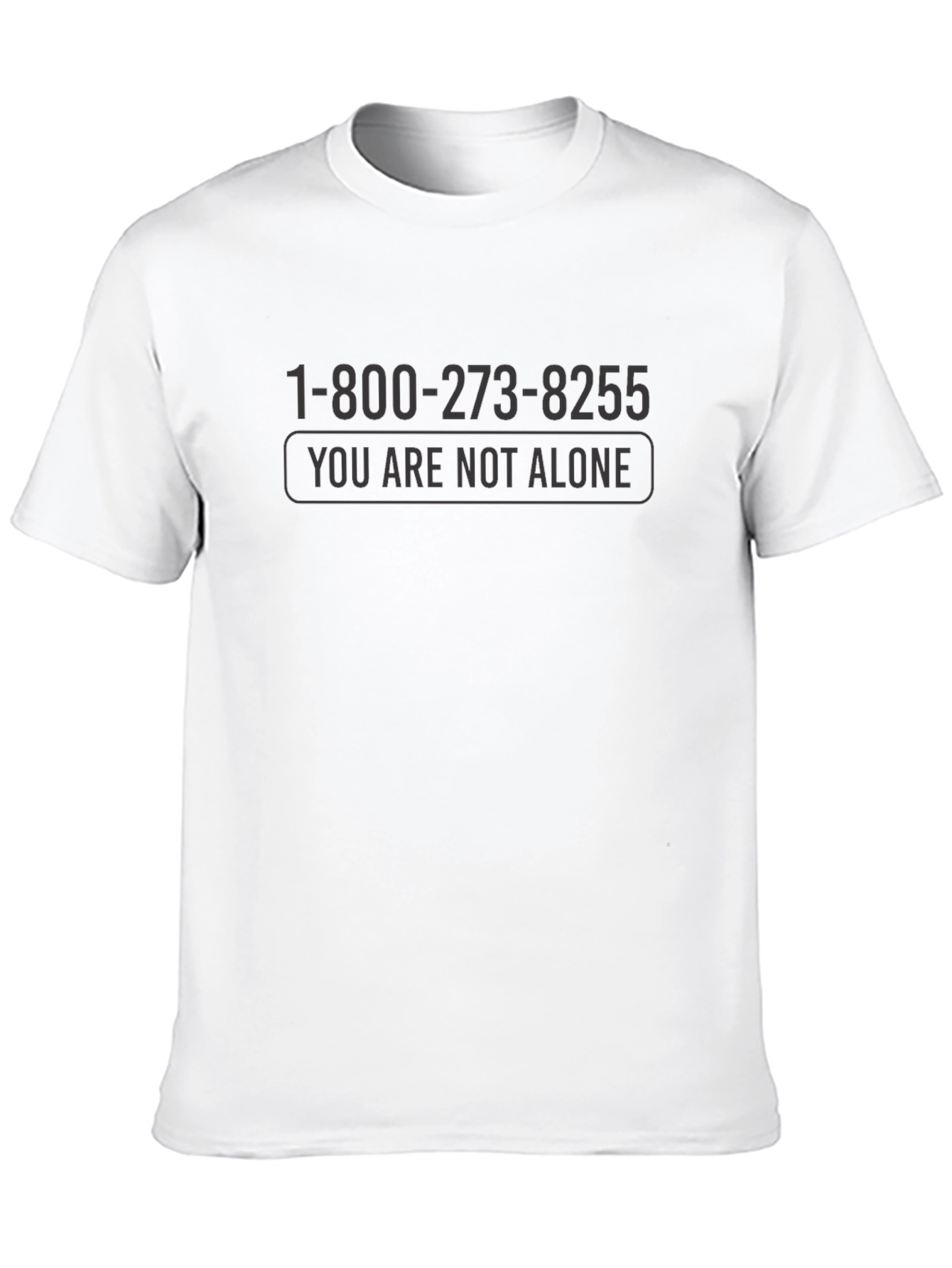Black You Are Not Alone Suicide Prevention T-Shirt view 10