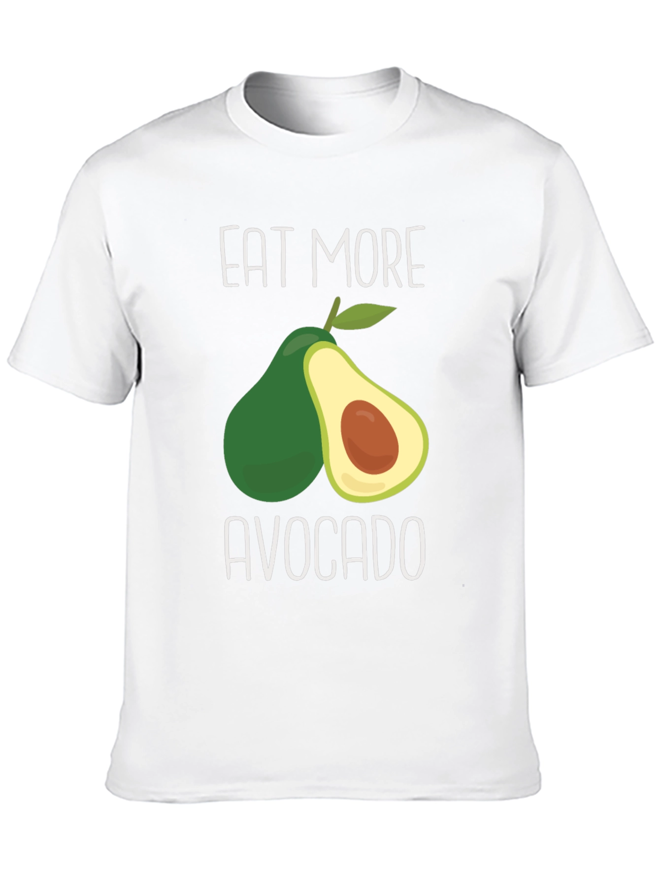 Black Eat More Avocado Graphic T-Shirt - Unisex Cotton Tee view 10
