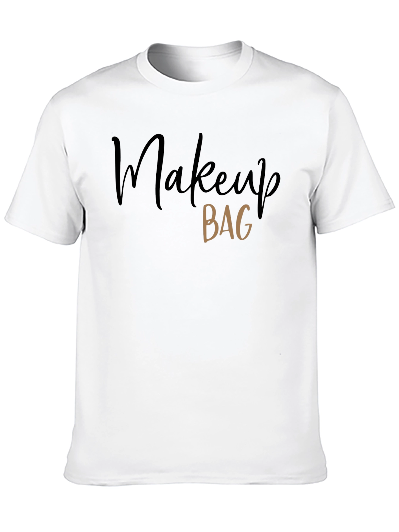 Black Makeup Bag Graphic T-Shirt view 10