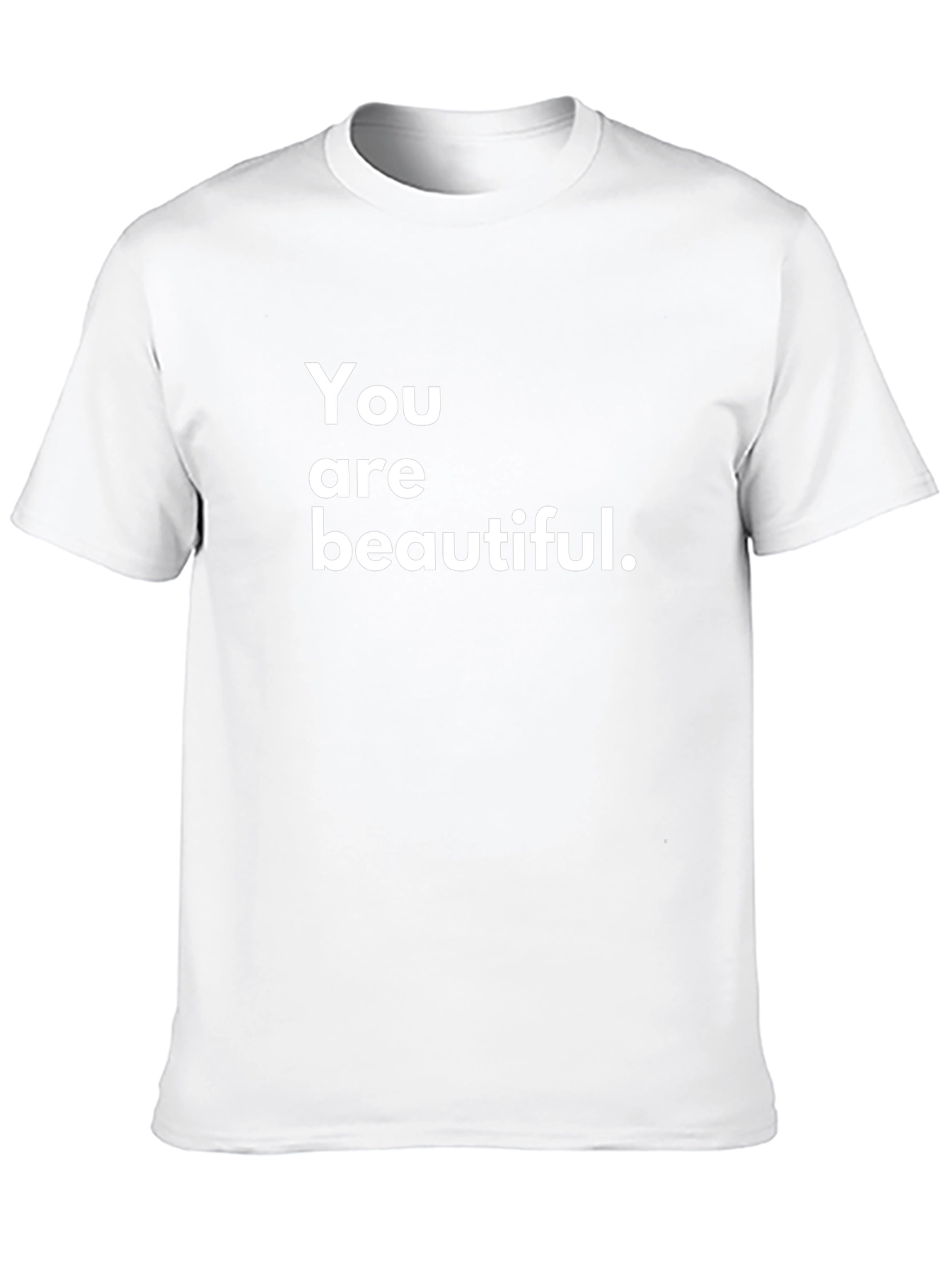 Black You Are Beautiful T-Shirt - Black Crew Neck Tee view 10