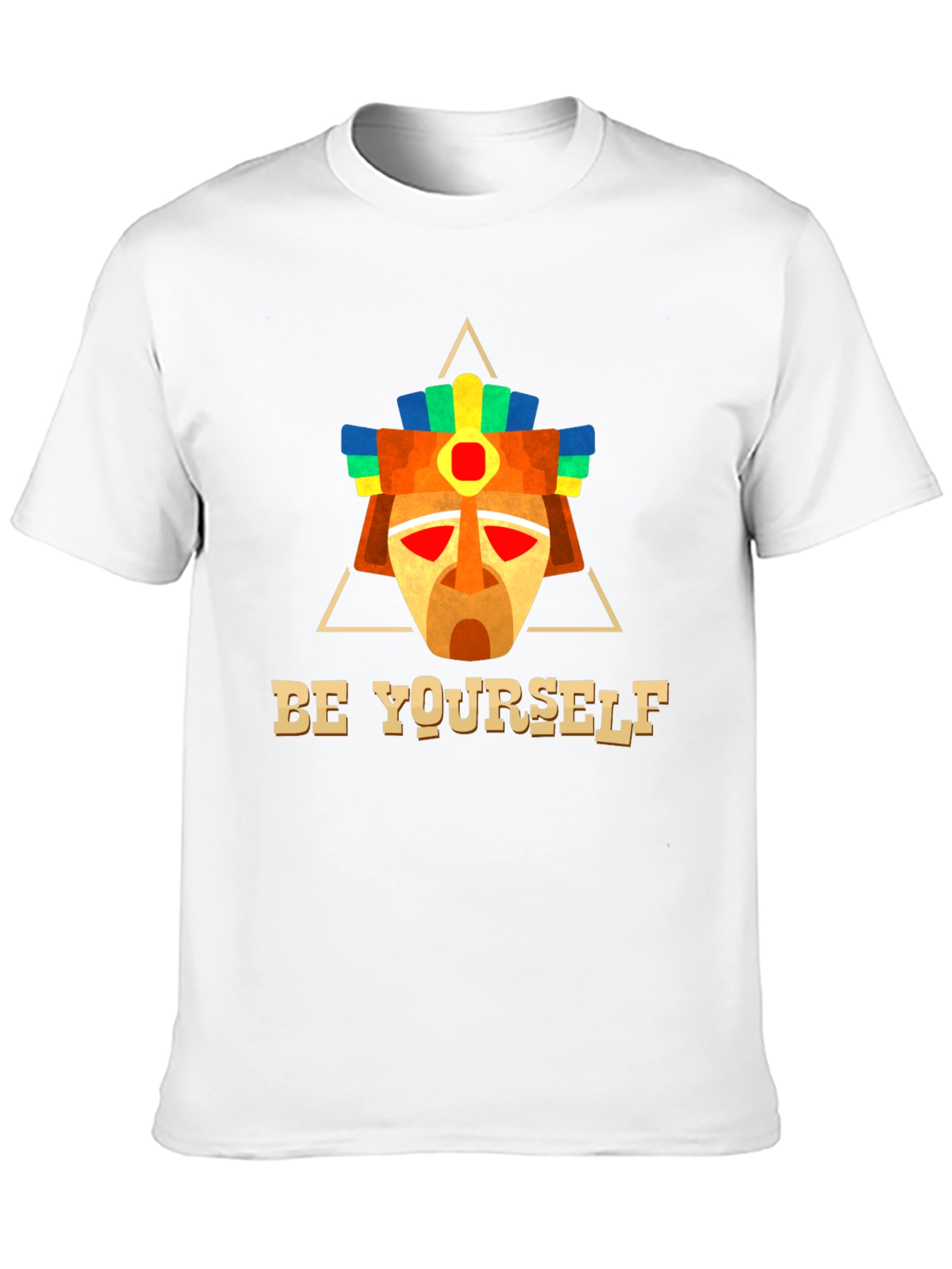 Black Be Yourself Aztec Mask T-Shirt view 10