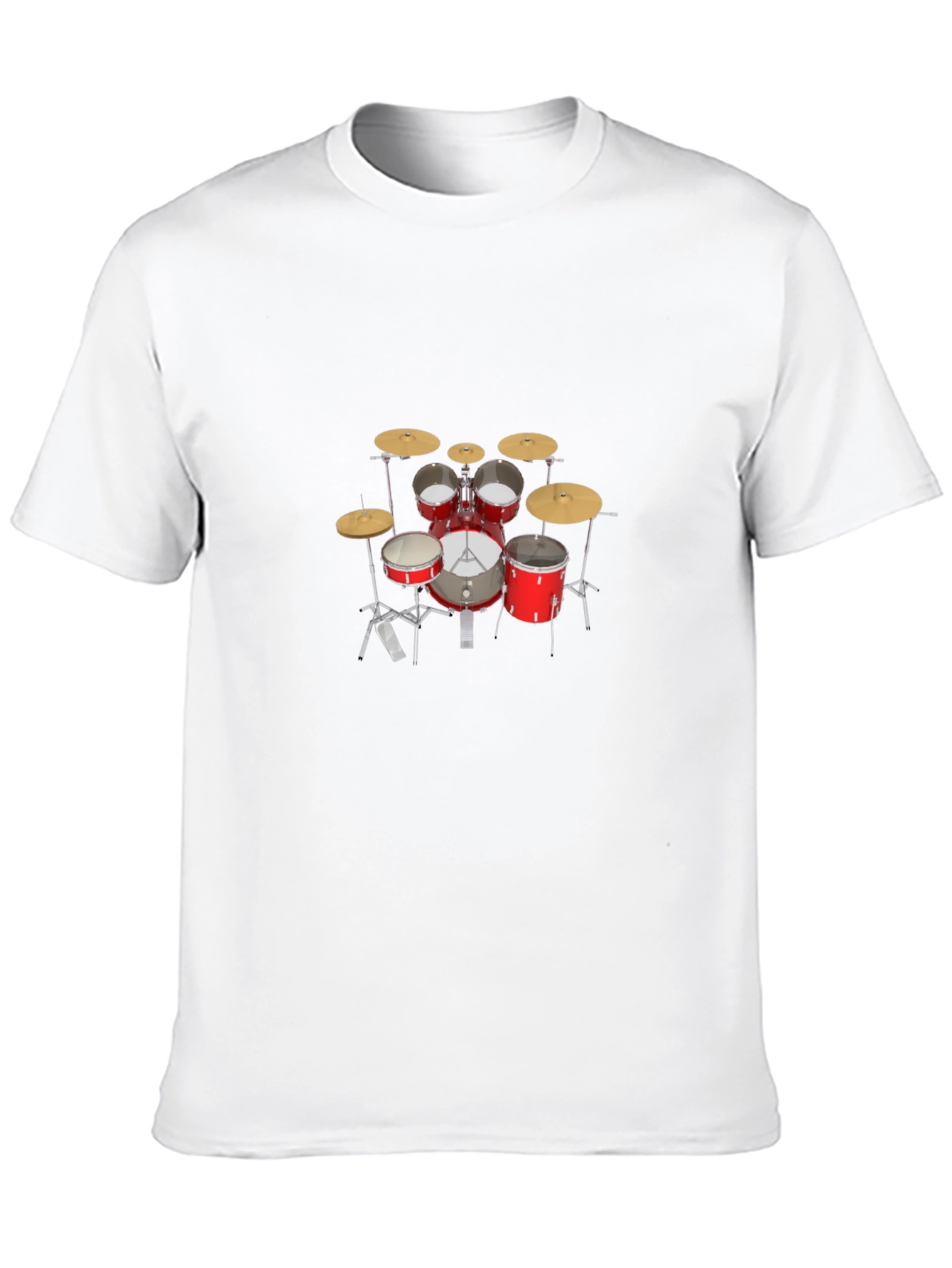 Black Drum Kit Graphic Print Black T-Shirt view 10