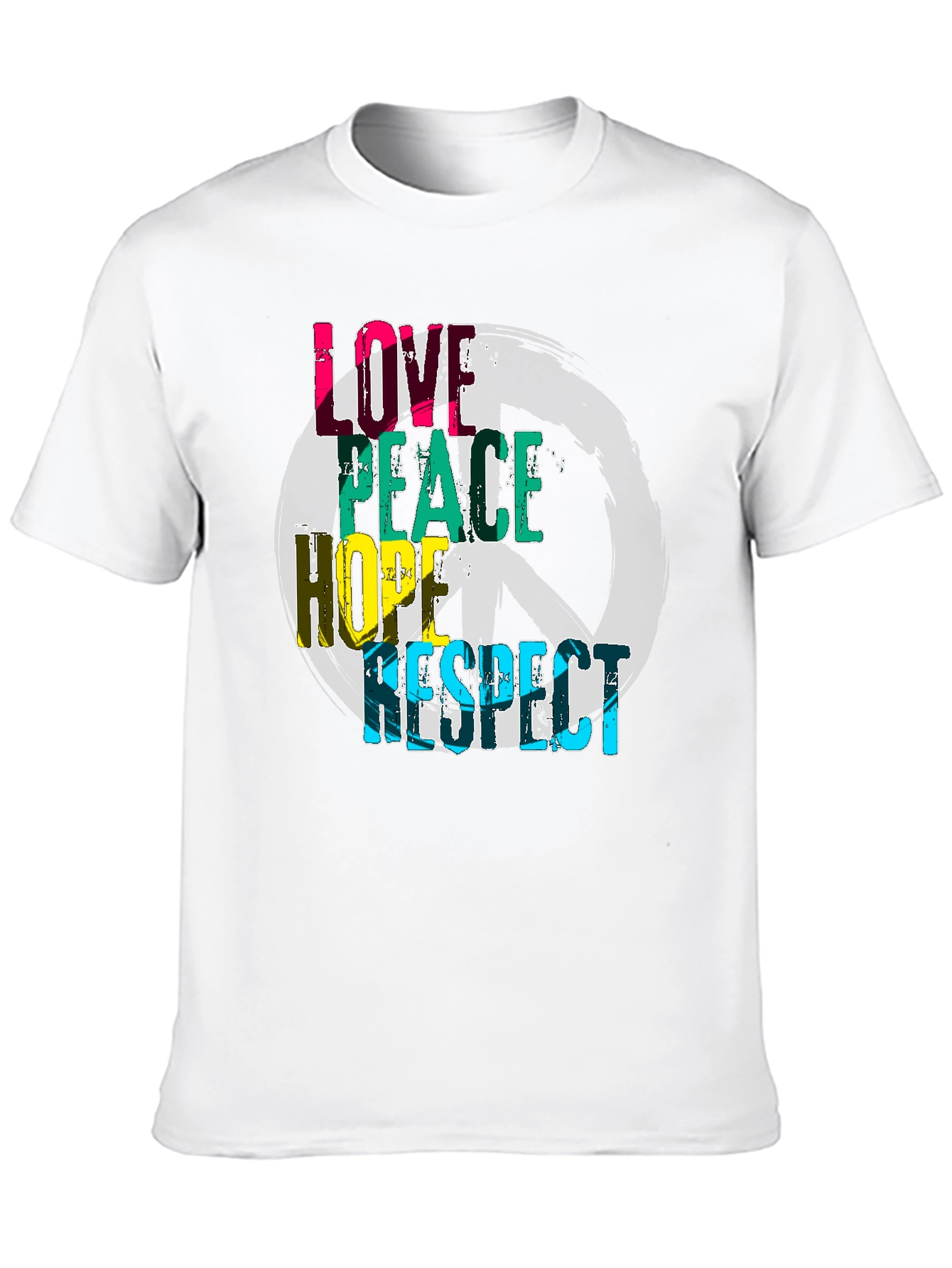 Black Love Peace Hope Respect Graphic T-Shirt view 10