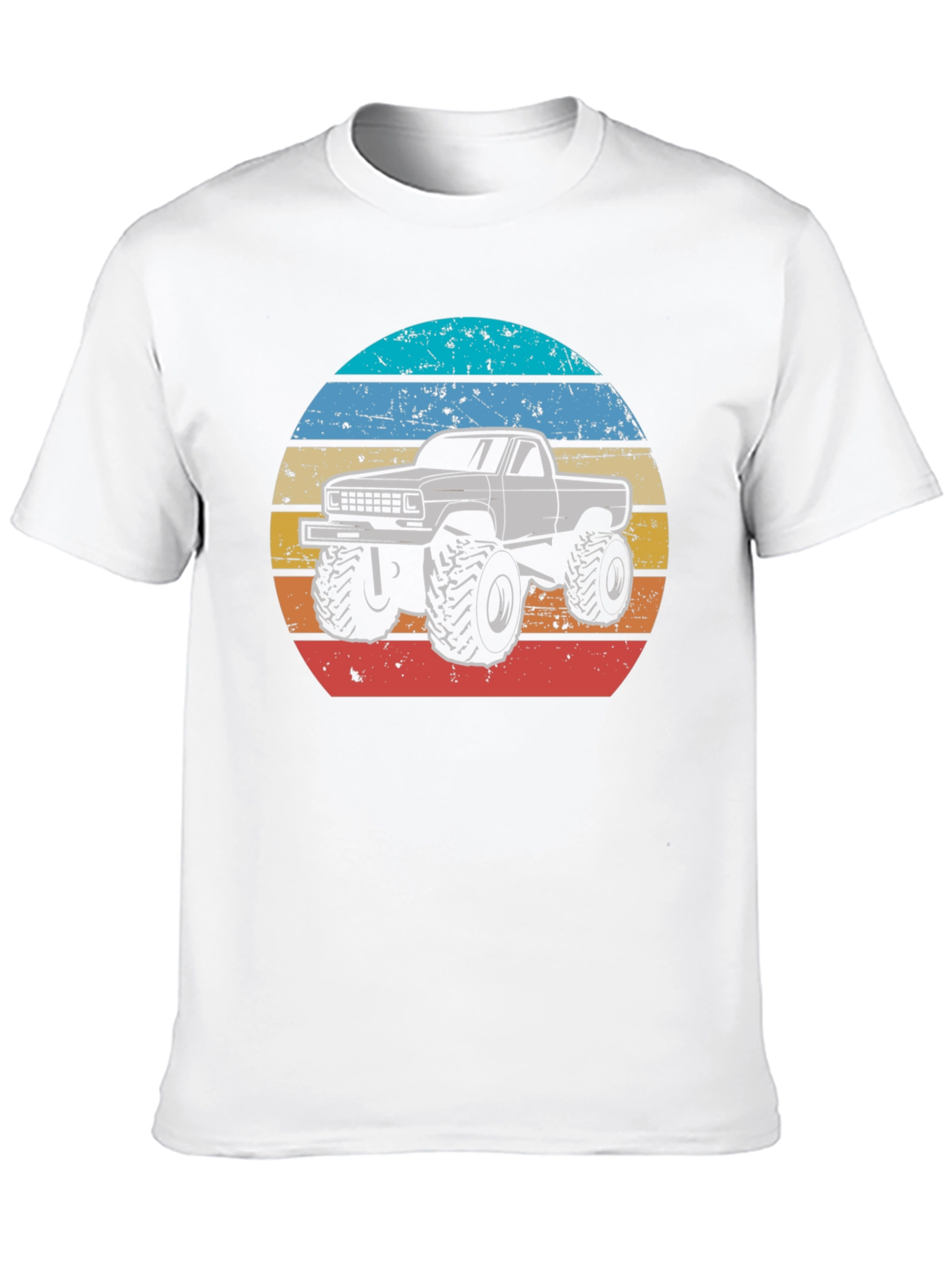 Black Retro Monster Truck T-Shirt view 10