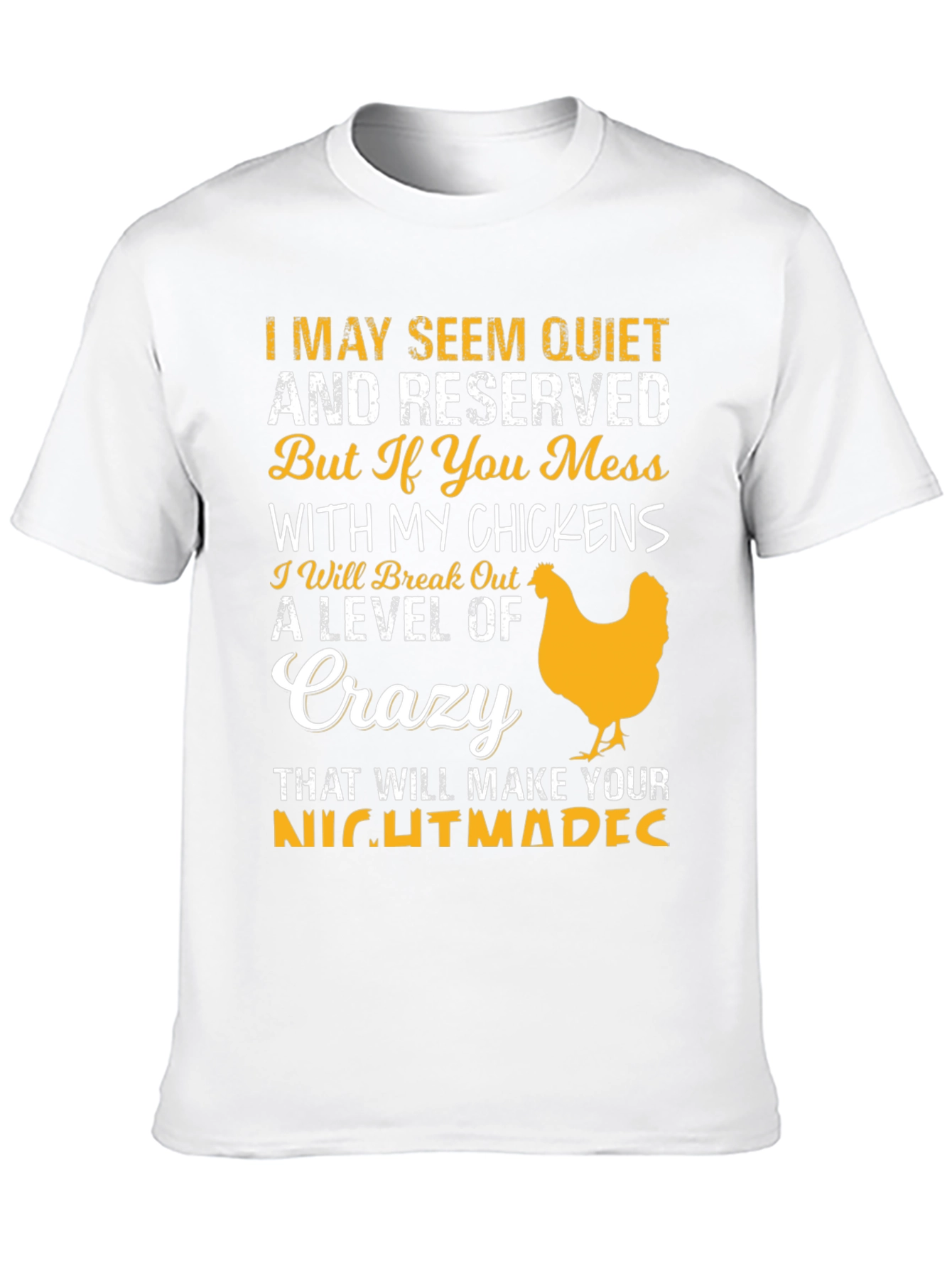 Black Funny Chicken Lover T-Shirt Crazy Level view 10