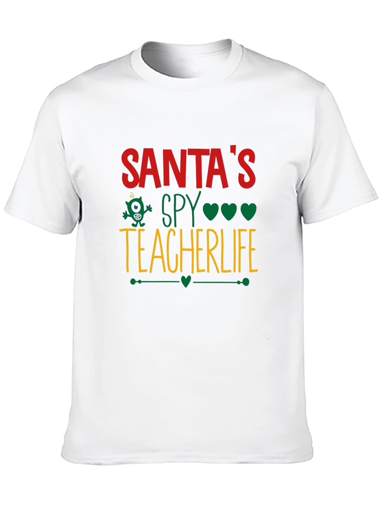 Black Santa's Spy Teacher Life T-Shirt view 10