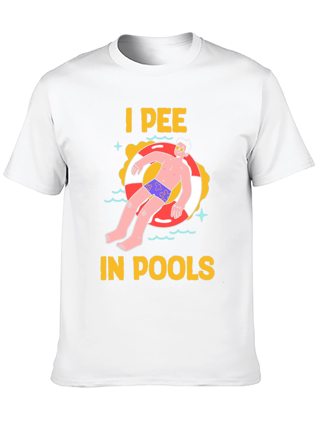 Black I Pee in Pools Graphic Tee view 10