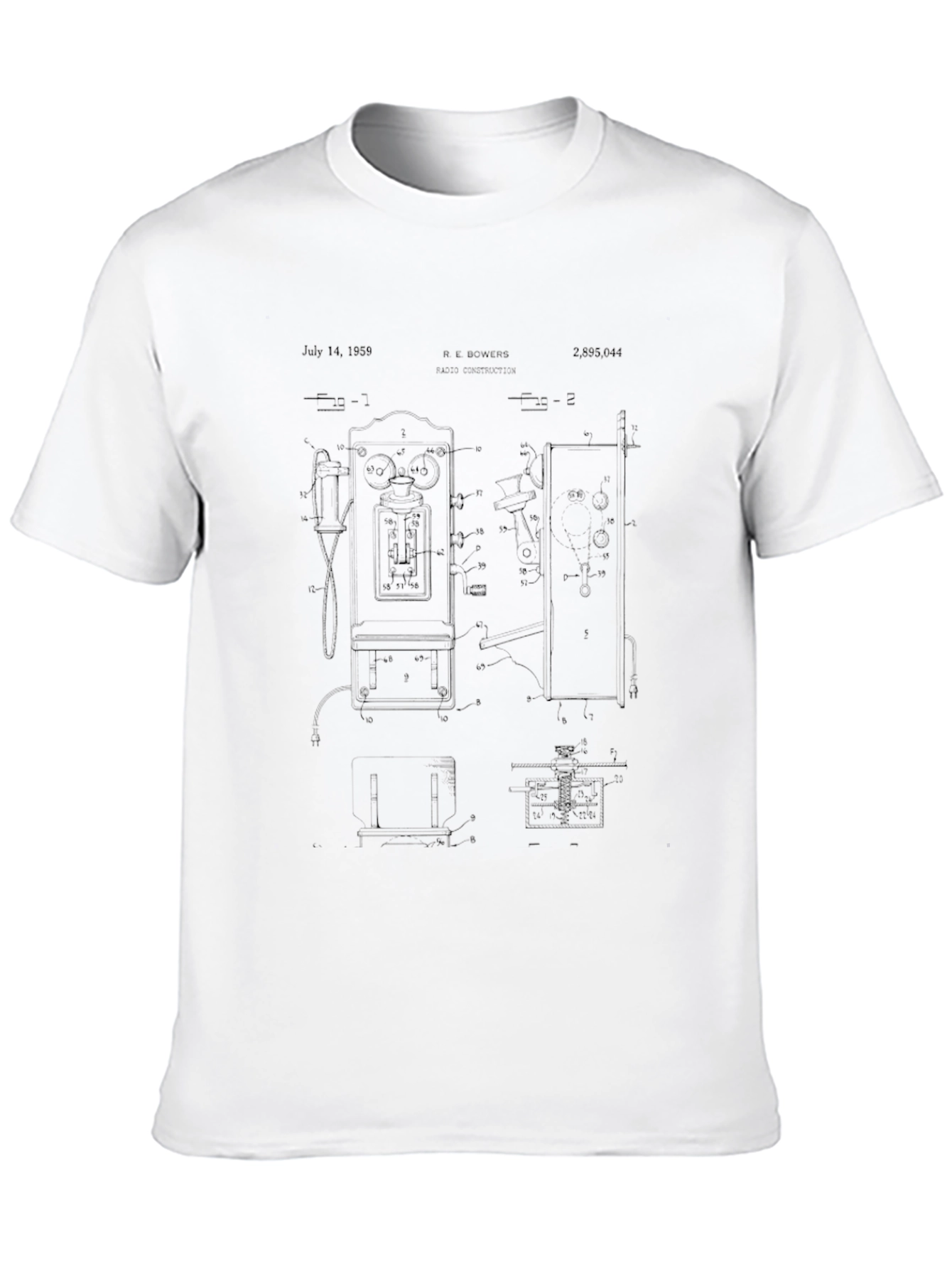 Black Men's Black Graphic Print T-Shirt view 10