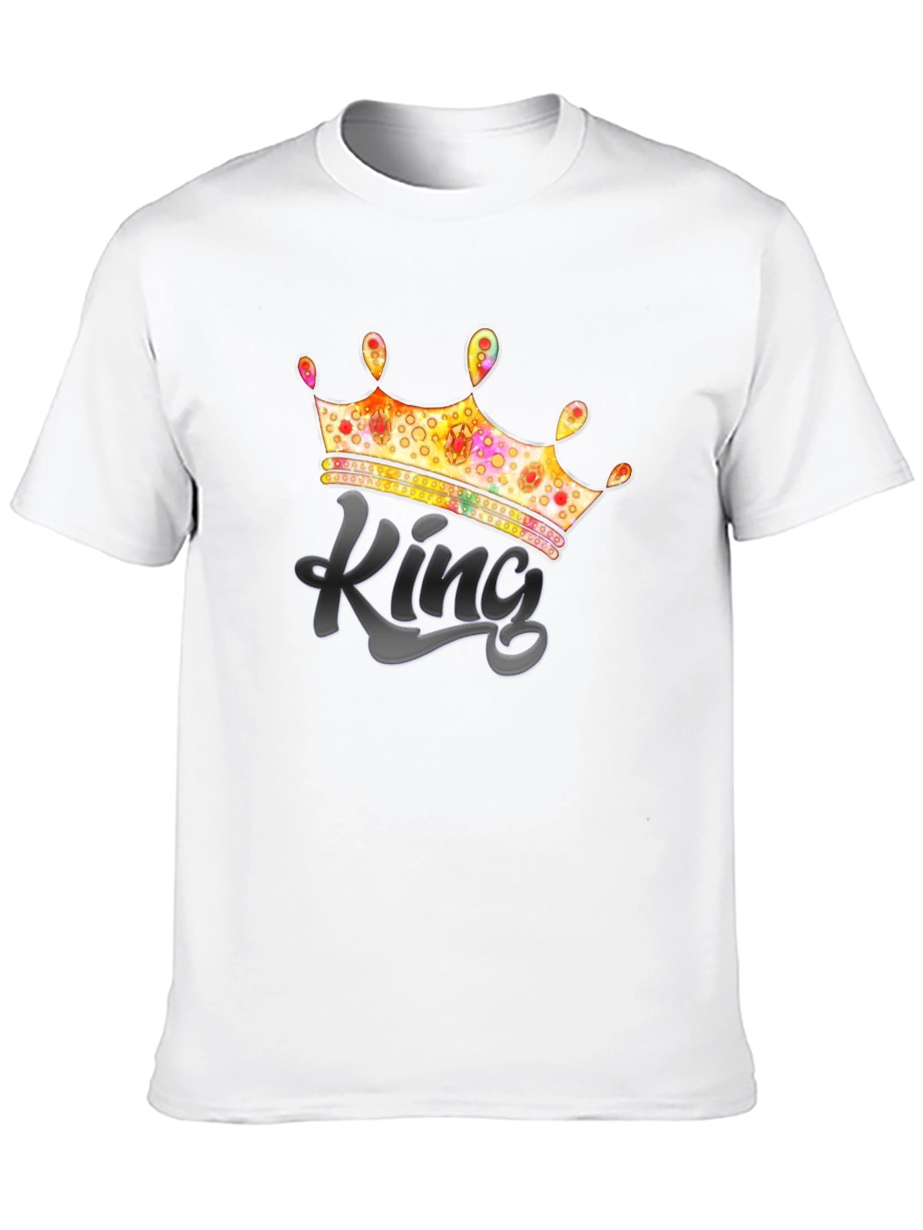 Black King Crown Graphic T-Shirt - Men's Tee view 10