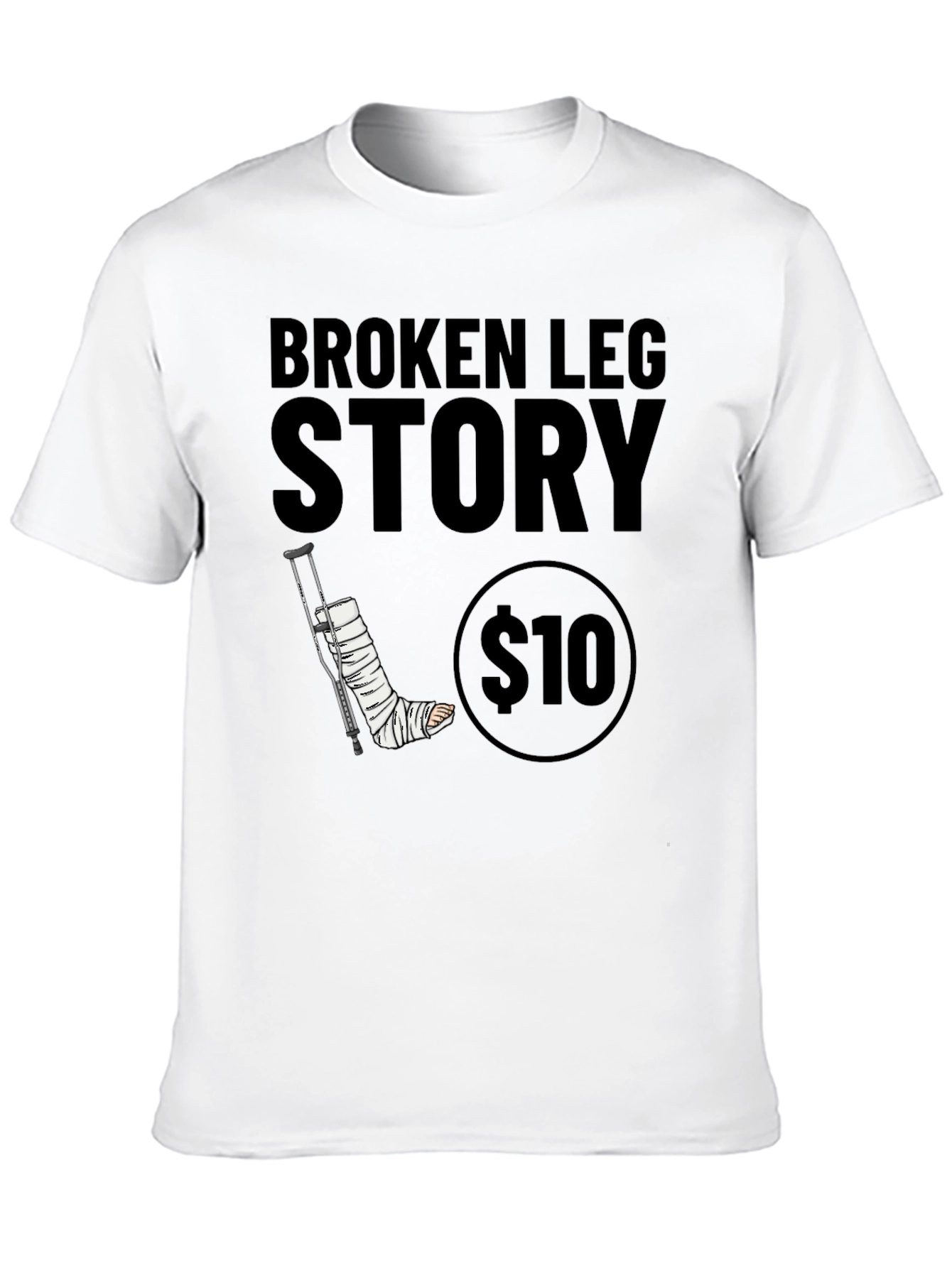 Black Broken Leg Story Graphic Tee - $10 view 10