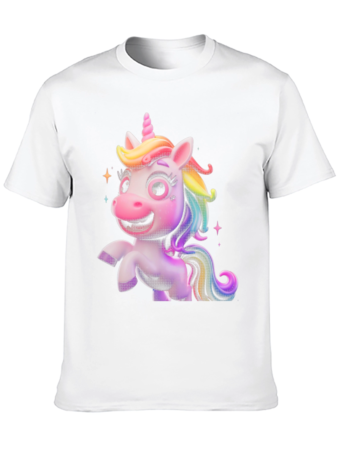 Black Cute Unicorn Graphic Tee - Black T-Shirt view 10