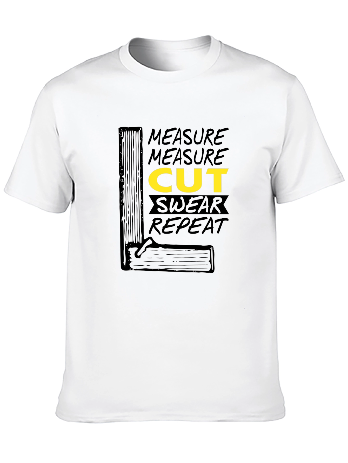 Black Measure Cut Swear Repeat Graphic T-Shirt view 10
