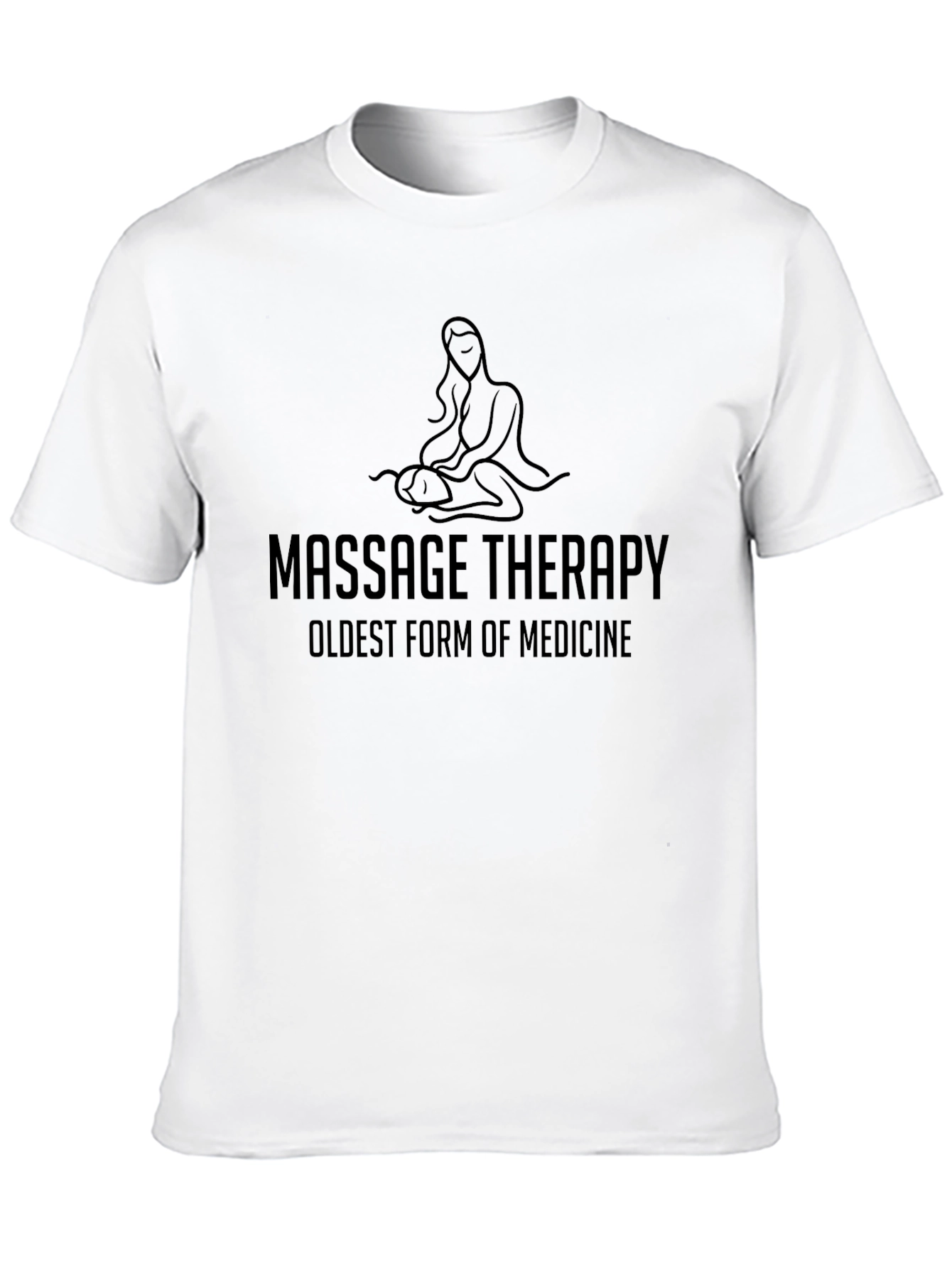 Black Massage Therapy T-Shirt - Oldest Form of Medicine view 10