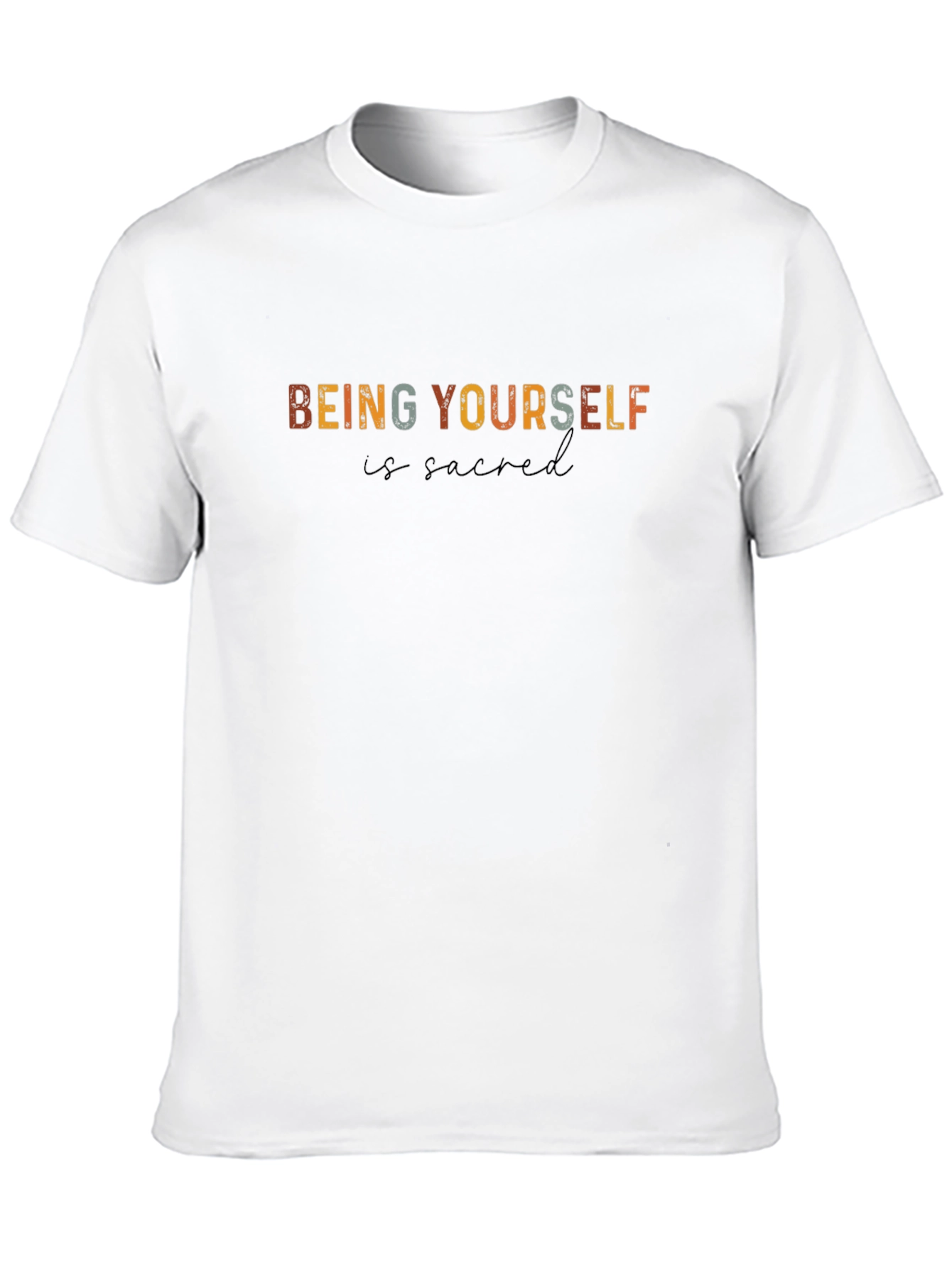 Black Being Yourself is Sacred Graphic T-Shirt view 10