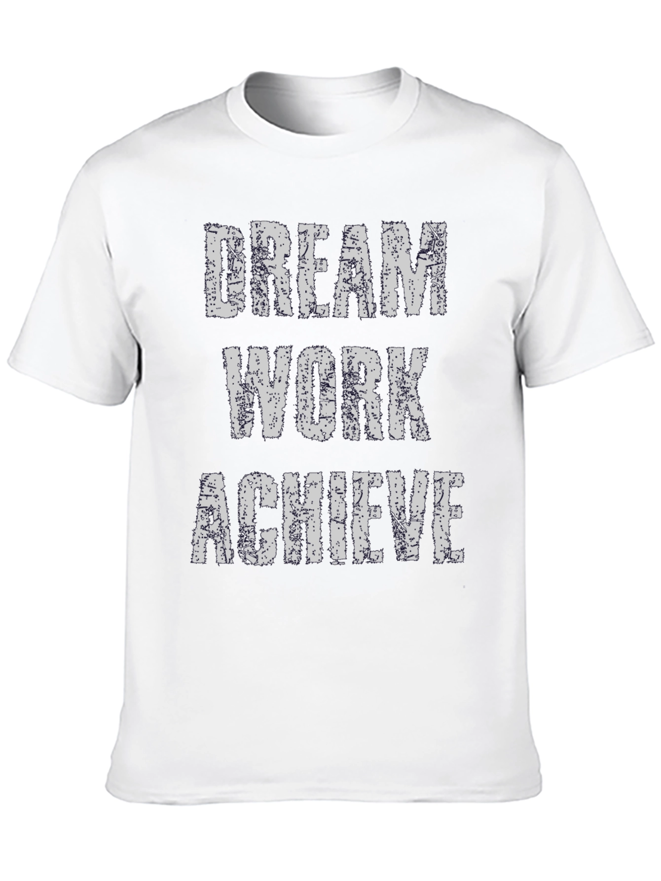 Black Dream Work Achieve T-Shirt - Inspirational Graphic Tee view 10