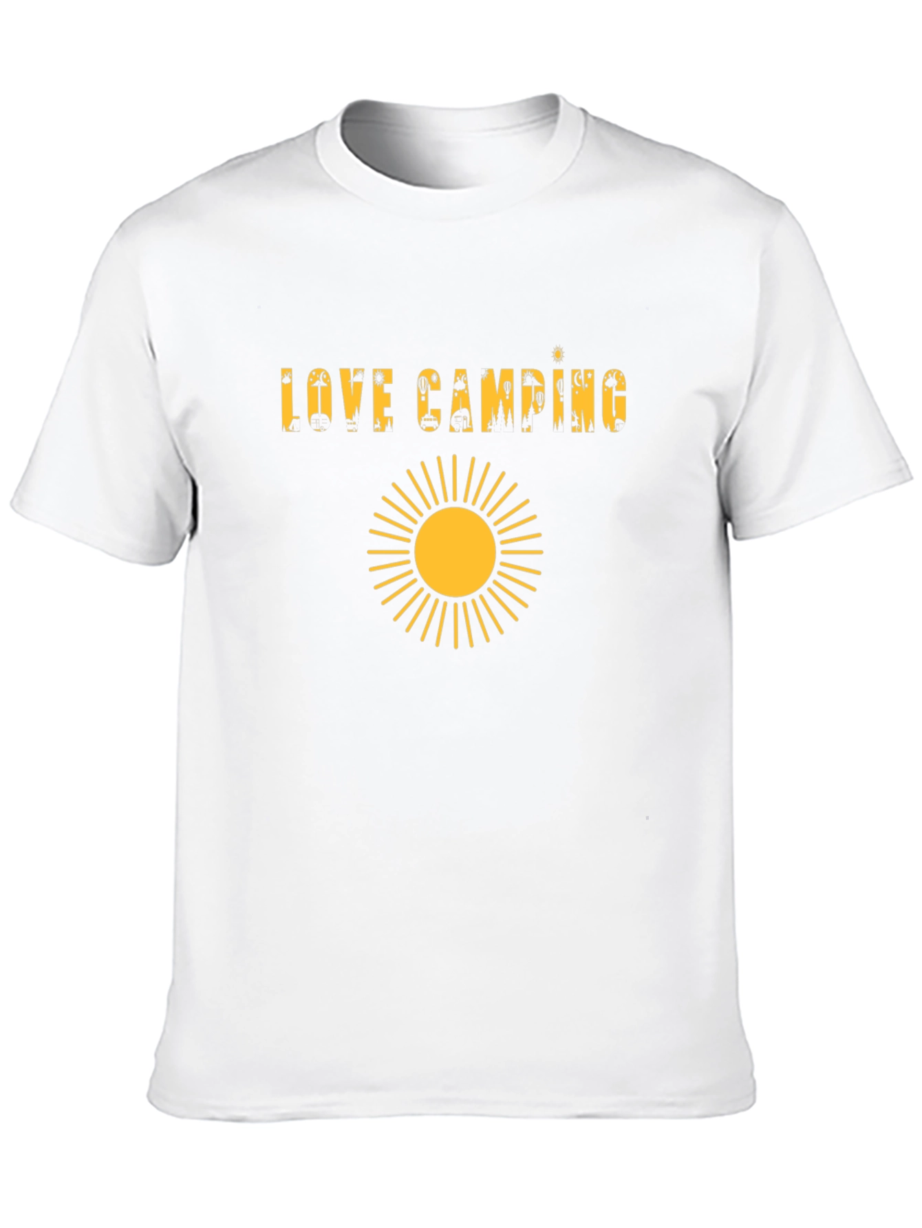 Black Love Camping Graphic Tee - Sun Design view 10
