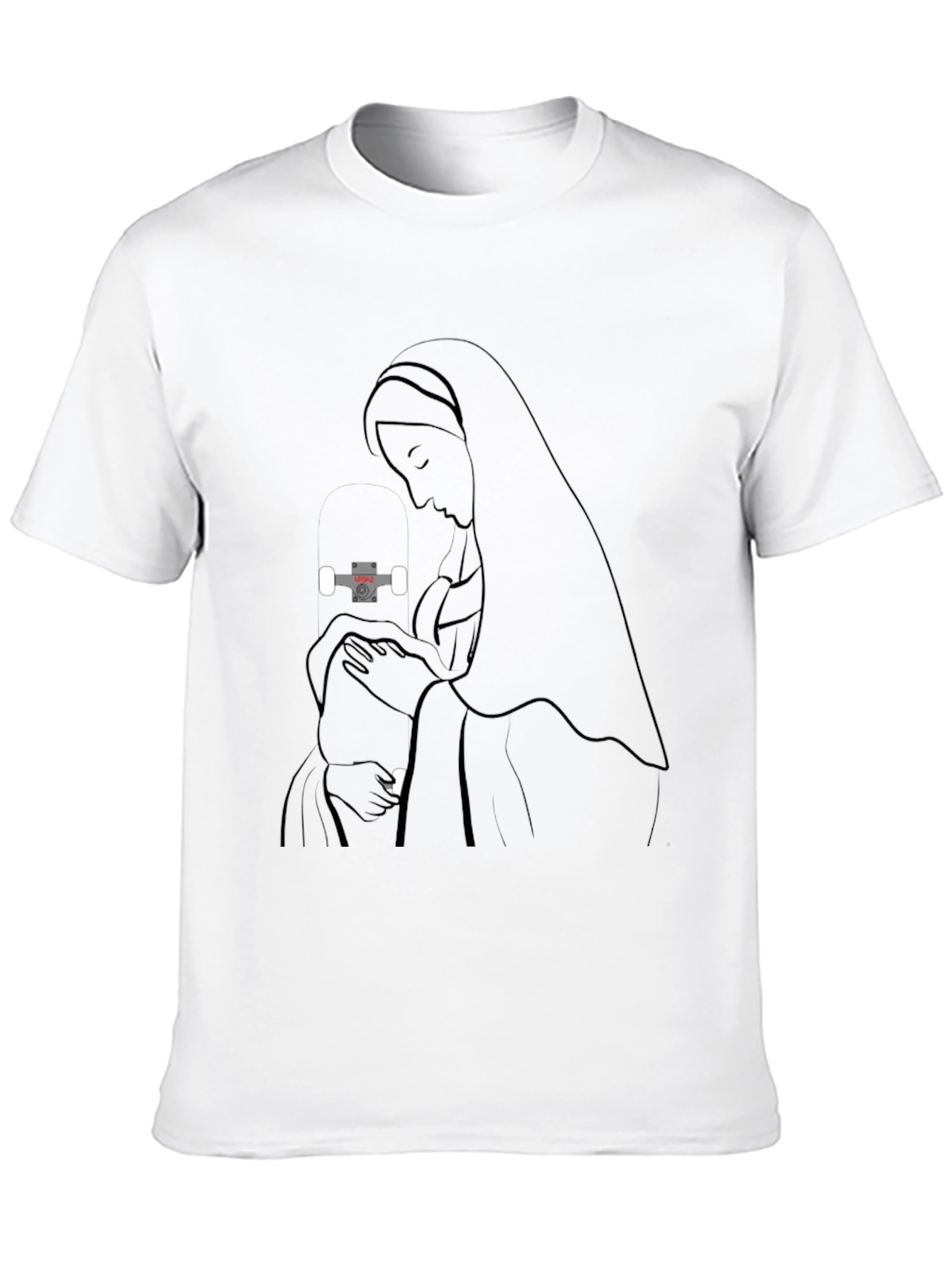 Black Virgin Mary & Baby T-Shirt - Unique Graphic Tee view 10