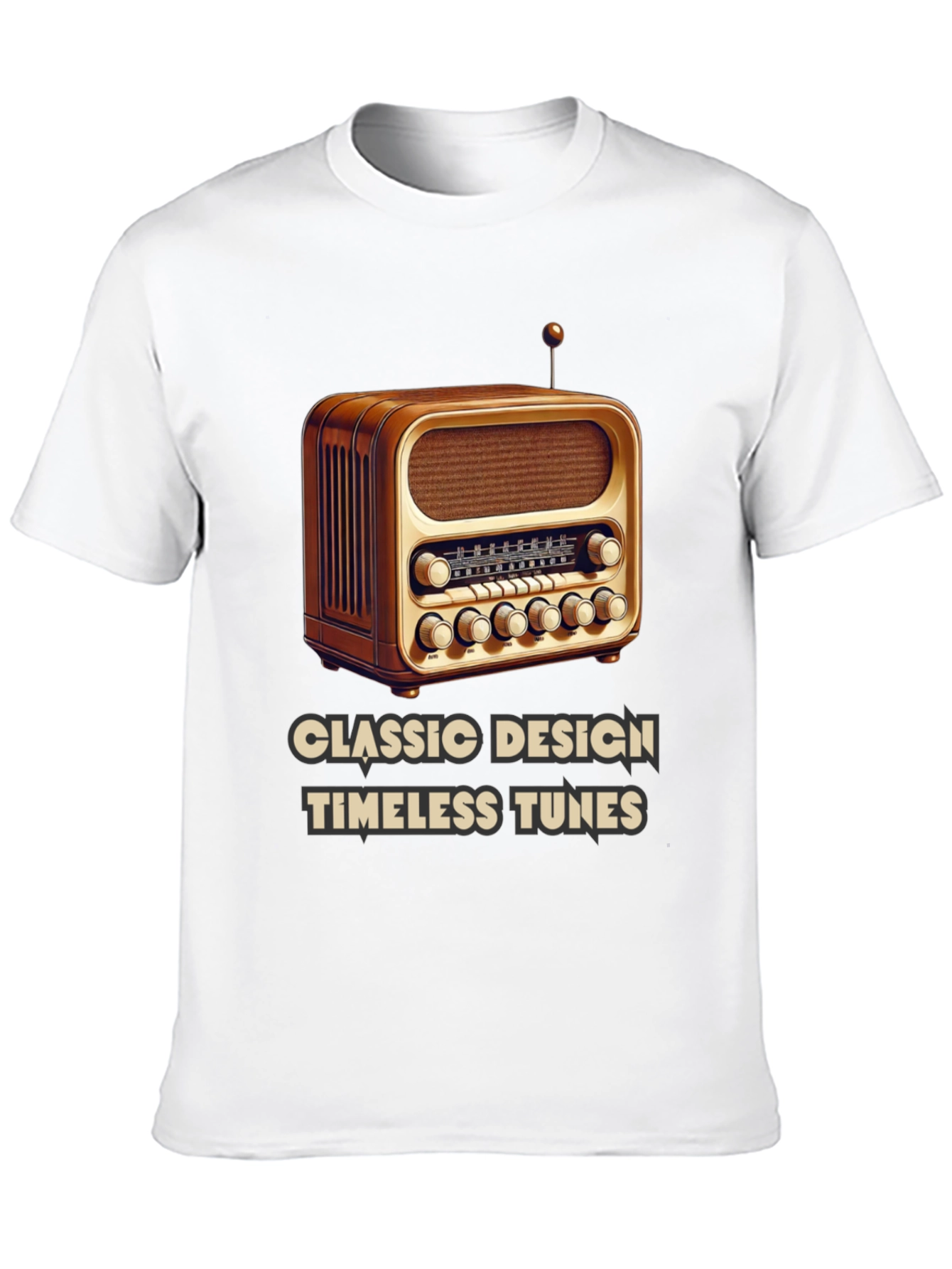 Black Classic Radio T-Shirt - Timeless Tunes view 10