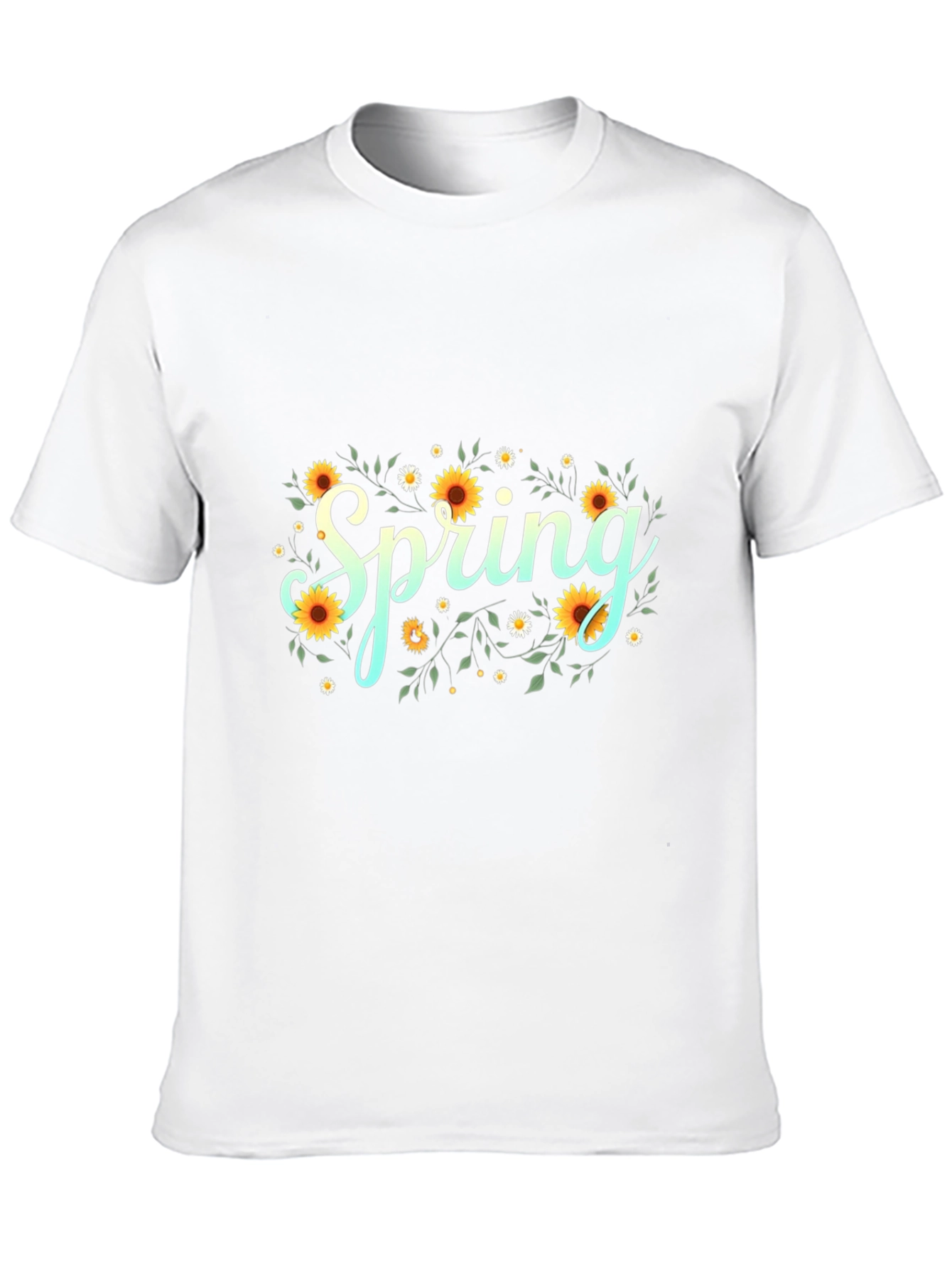 Black Spring Floral Graphic Black T-Shirt view 10