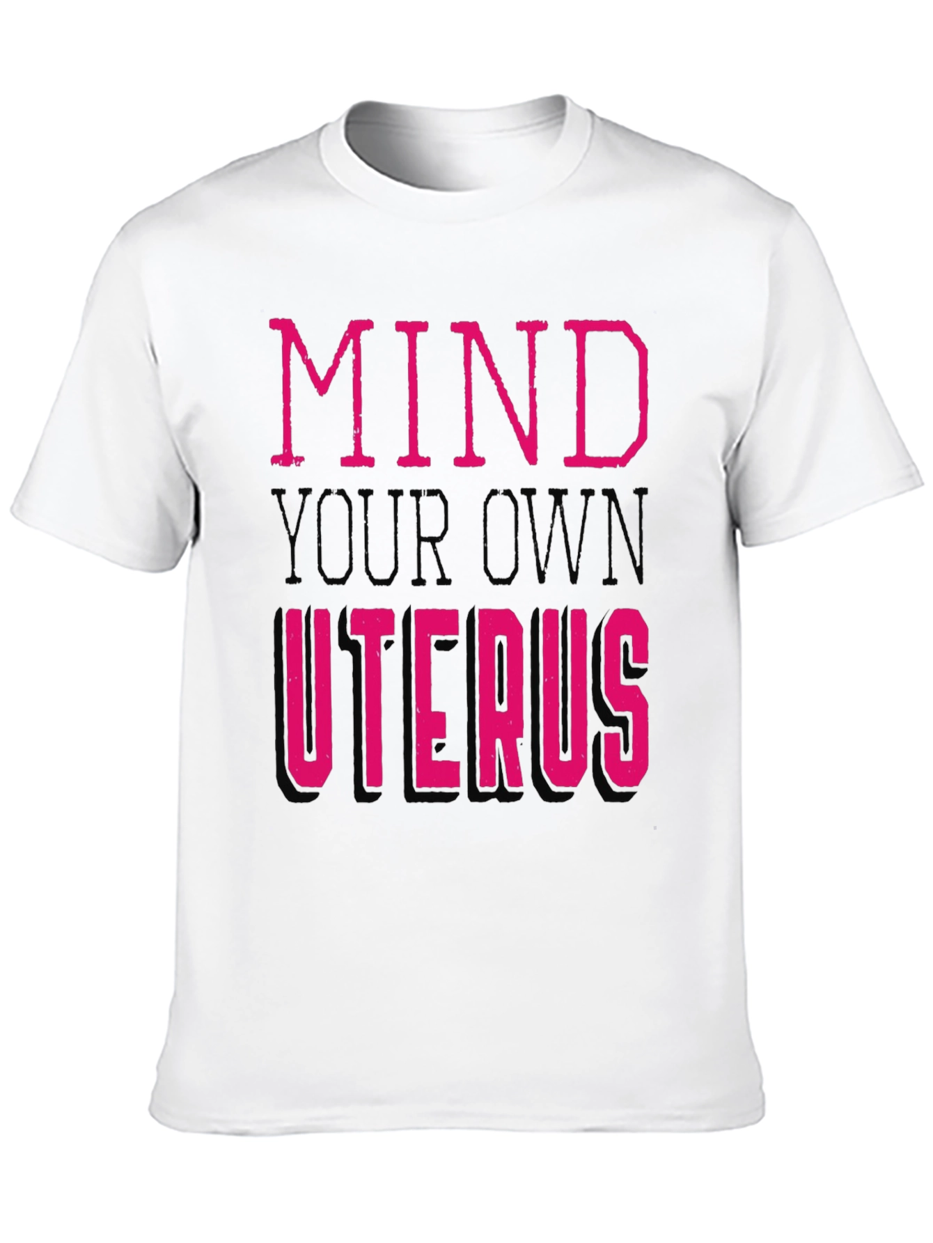 Black Mind Your Own Uterus Graphic Tee view 10