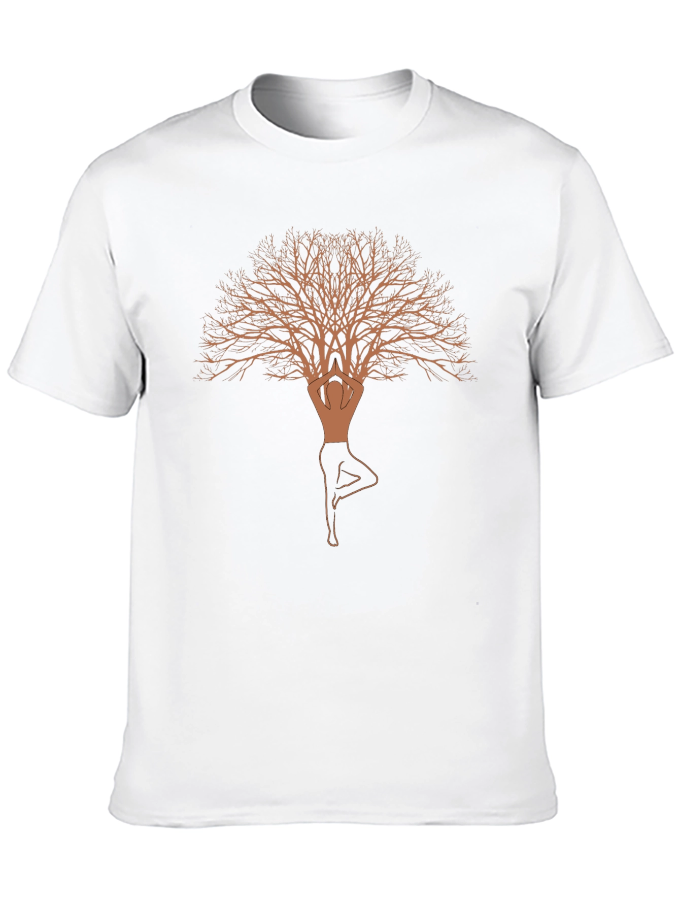 Black Tree Pose Yoga T-Shirt - Balance and Nature view 10