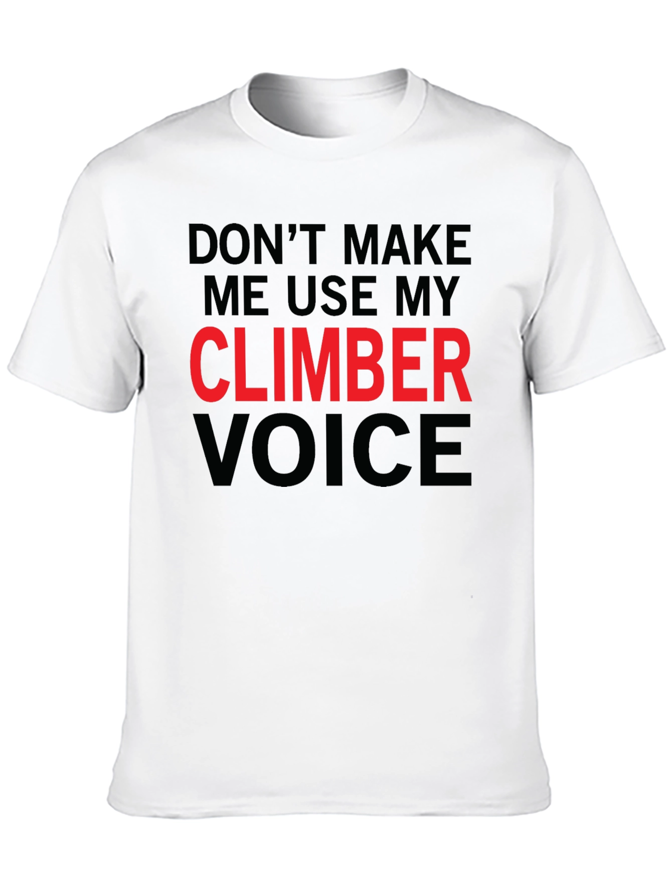 Black Climber Voice T-Shirt - Funny Climbing Apparel view 10