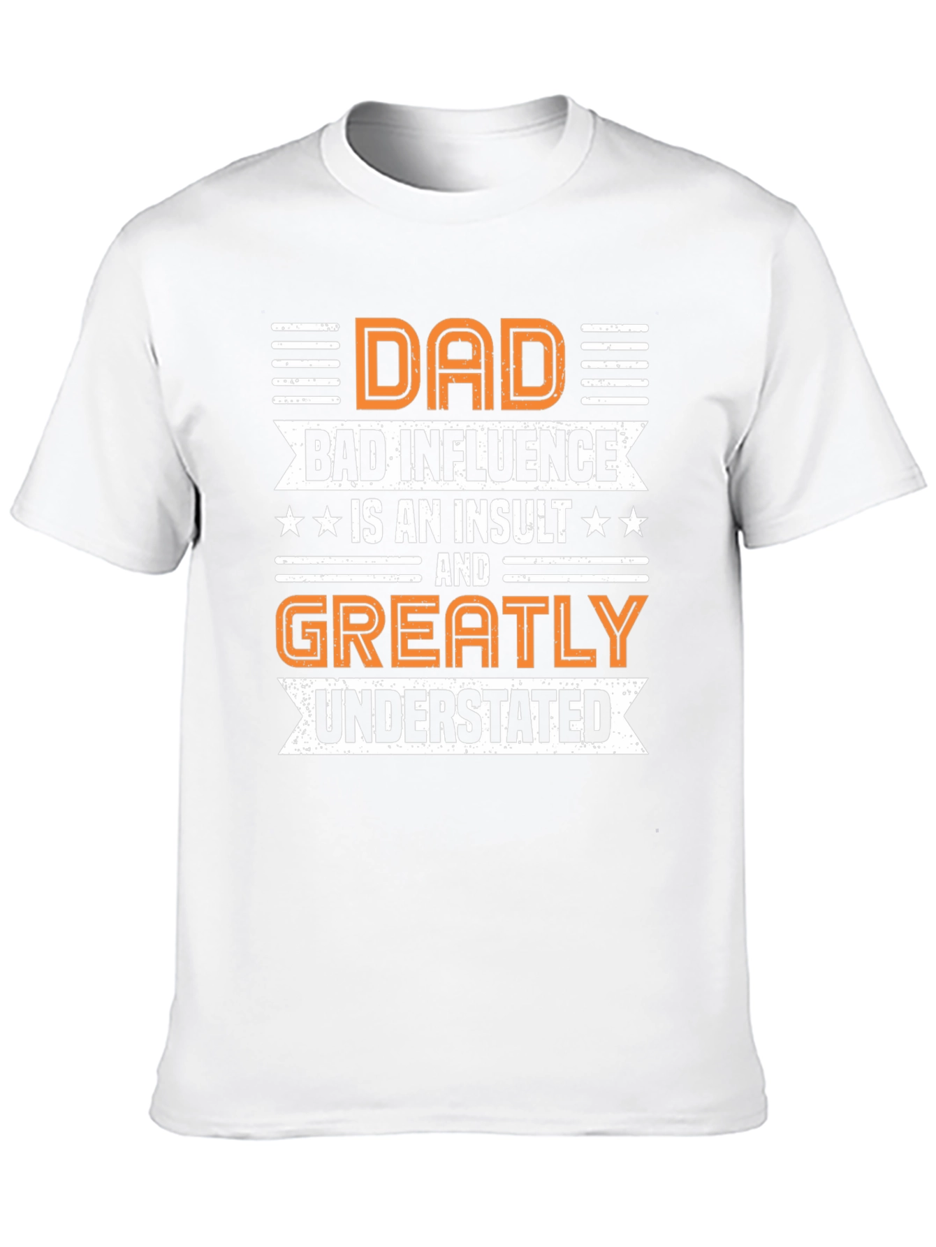 Black Dad Bad Influence Funny T-Shirt view 10