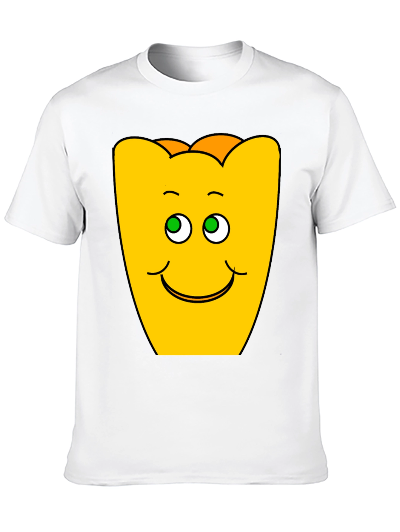 Black Funny Smiling Yellow Character Black T-Shirt view 10