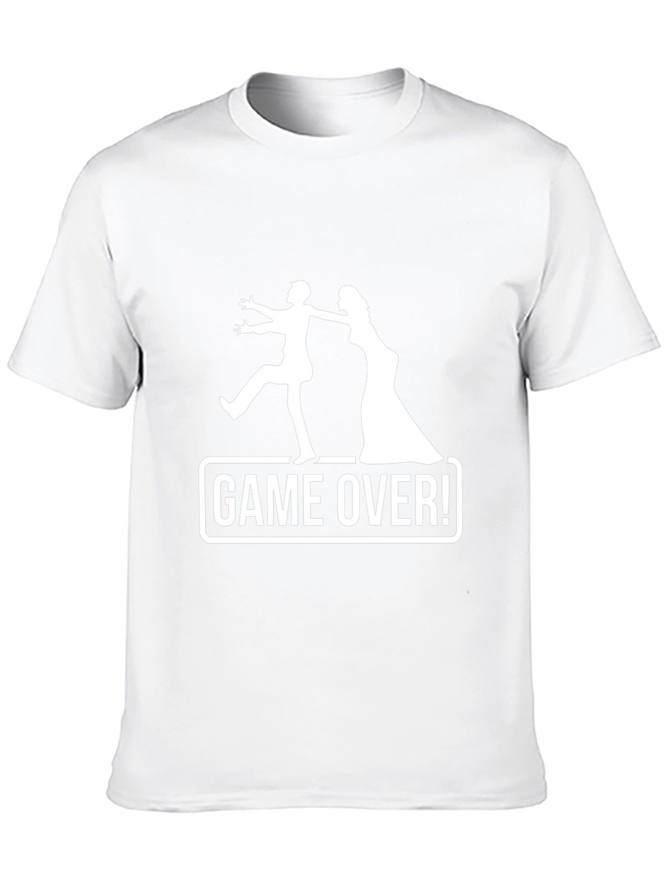 Black Funny Game Over Wedding Groom T-Shirt view 10