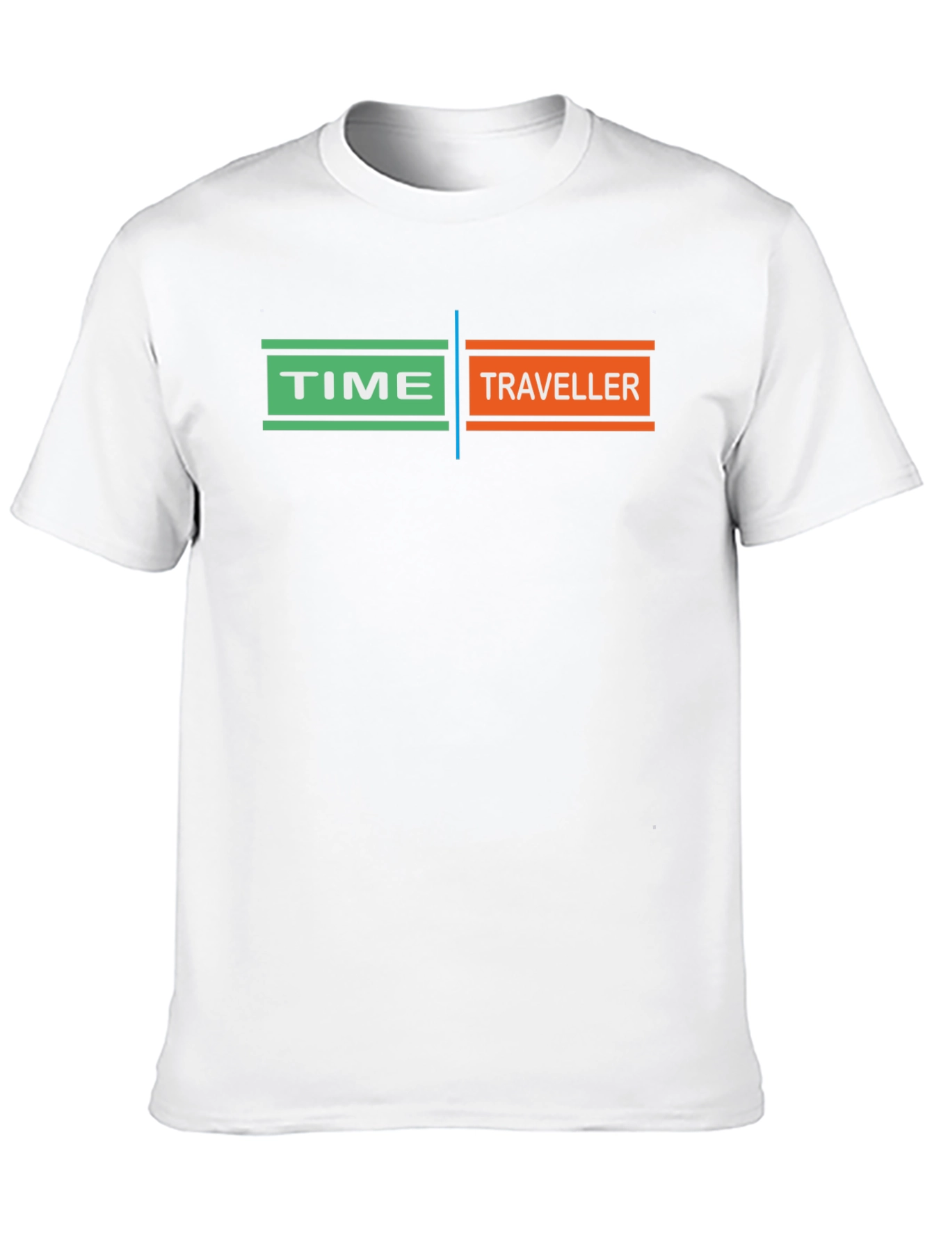 Black Time Traveler Graphic T-Shirt - Black, Unique Design view 10