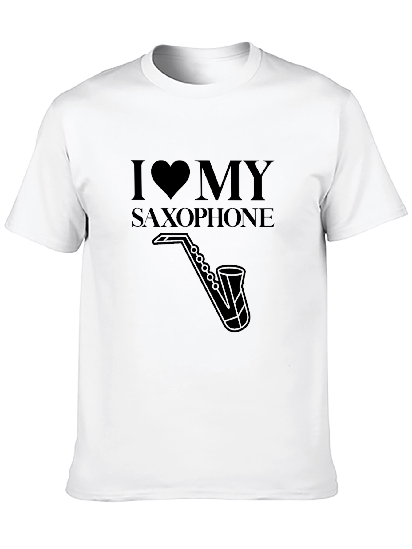 Black I Love My Saxophone Black T-Shirt view 10