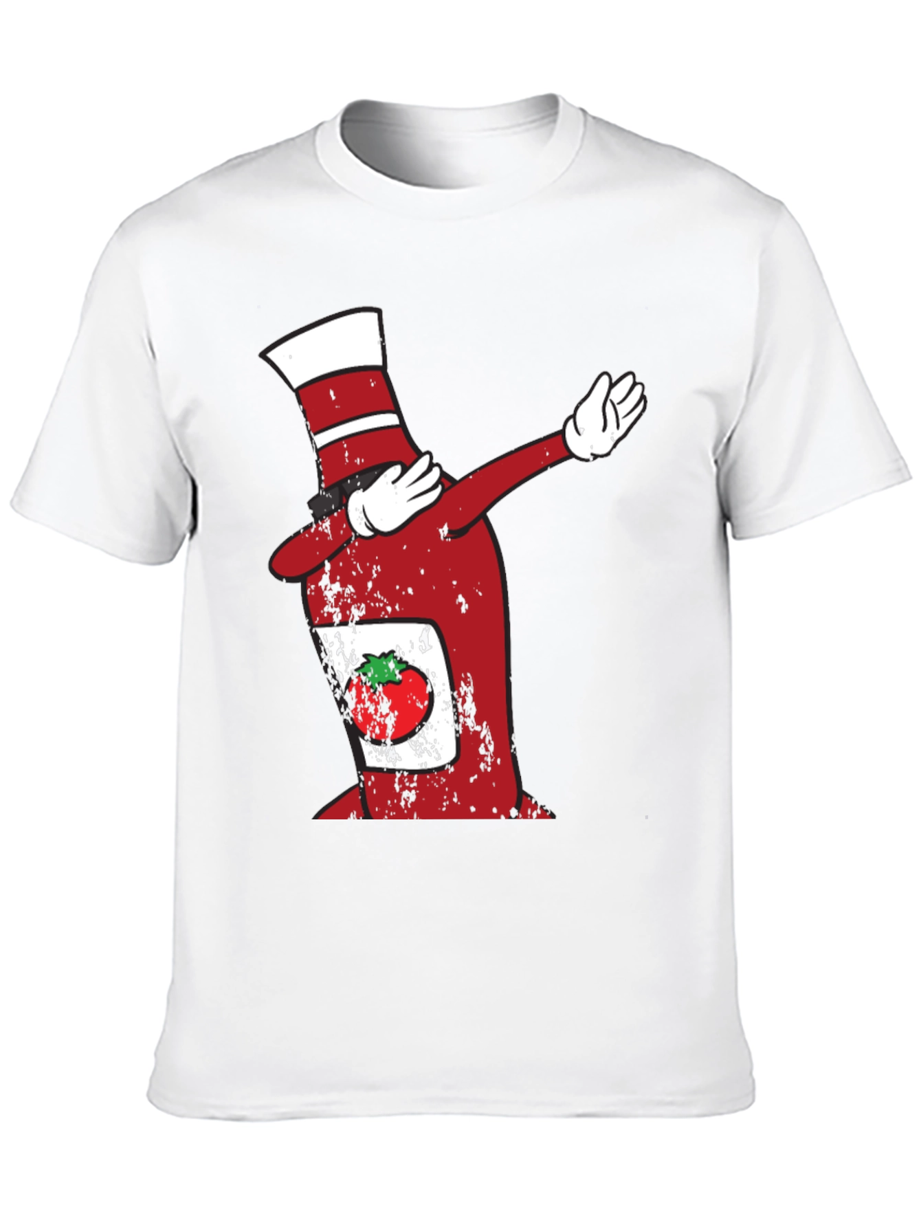 Black Dabbing Ketchup Bottle T-Shirt view 10