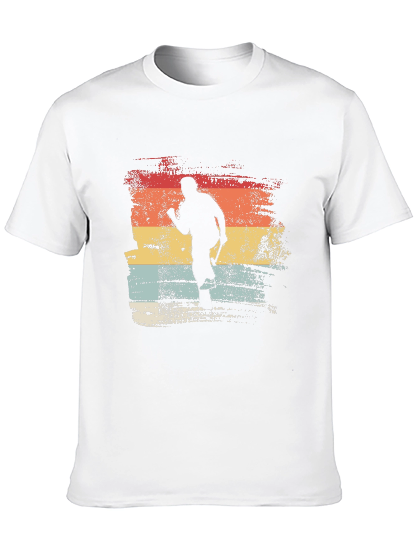Black Vintage Hockey Player Graphic Tee - Retro Style view 10