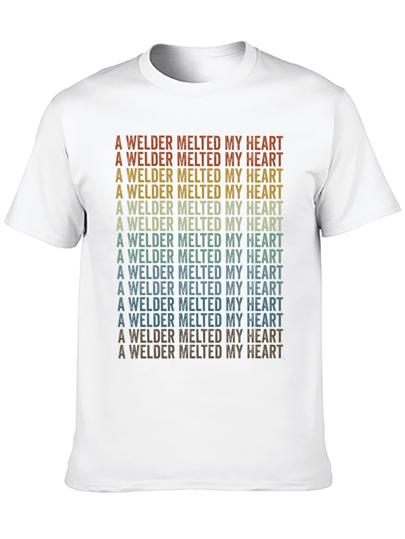 Black Welder Melted My Heart Black T-Shirt view 10