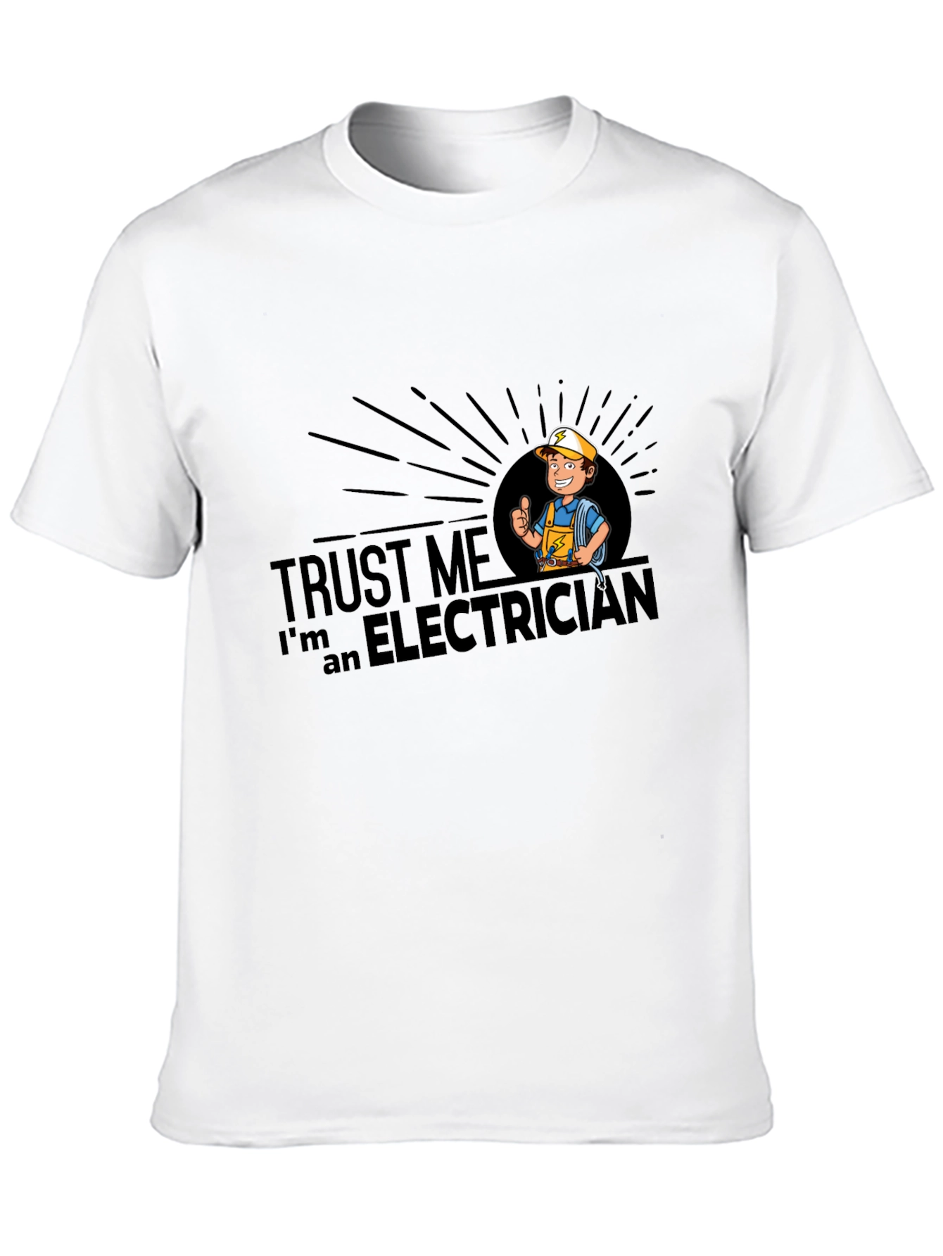 Black Trust Me, I'm An Electrician Graphic Tee view 10