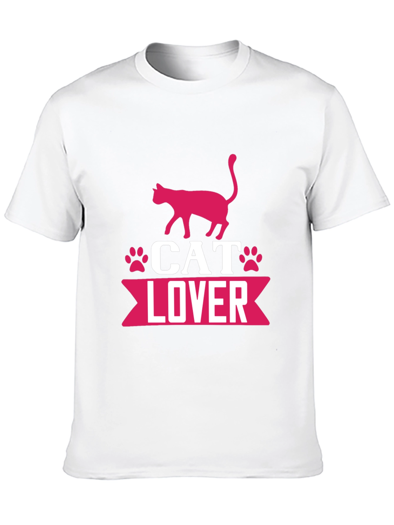 Black Cat Lover Graphic T-Shirt - Cute Pink Design view 10