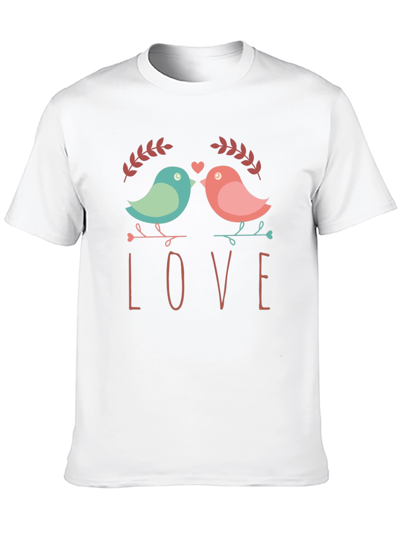 Black Love Birds Graphic Print T-Shirt view 10