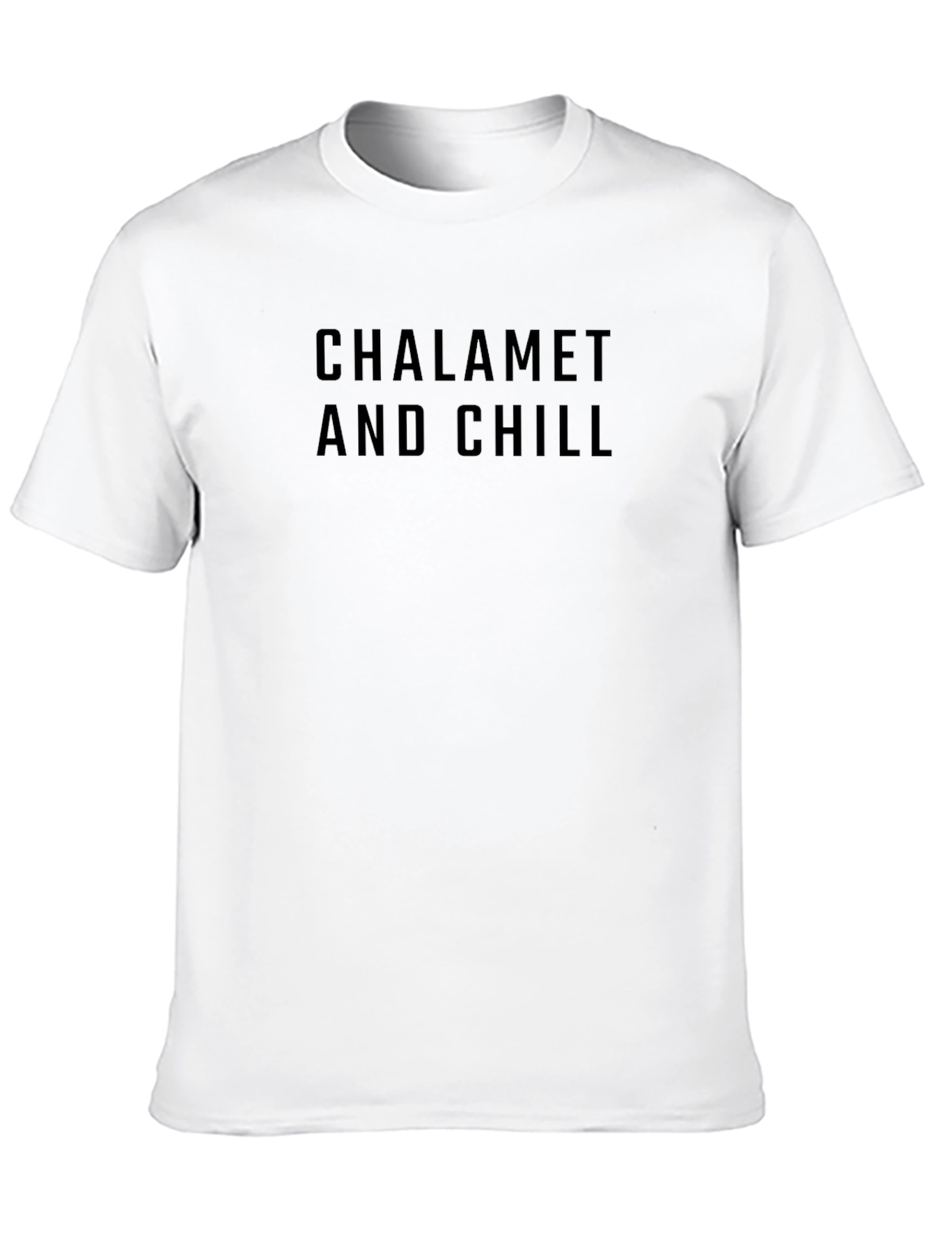 Black Chalamet and Chill Graphic T-Shirt - Black Crew Neck Tee view 10