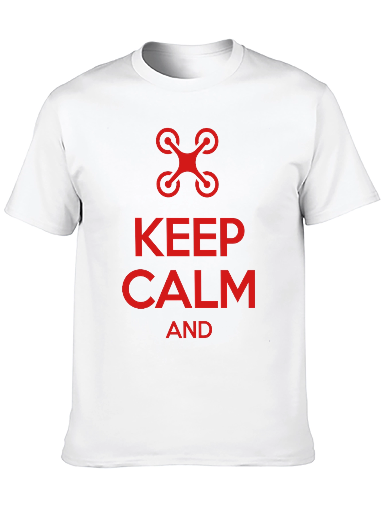 Black Keep Calm and Fly Drone T-Shirt - Novelty Tee view 10