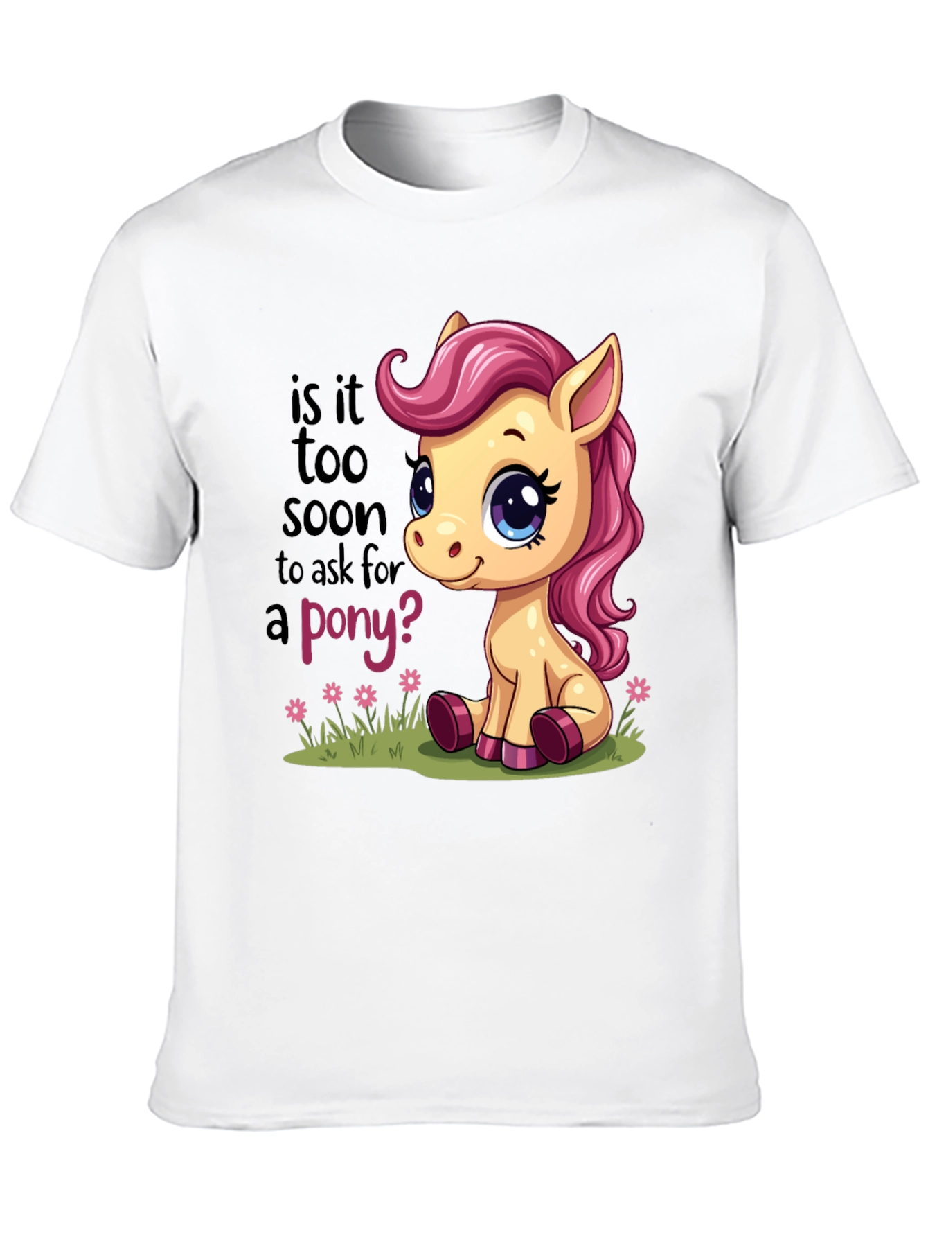 Black Cute Pony T-Shirt - Is It Too Soon? view 10