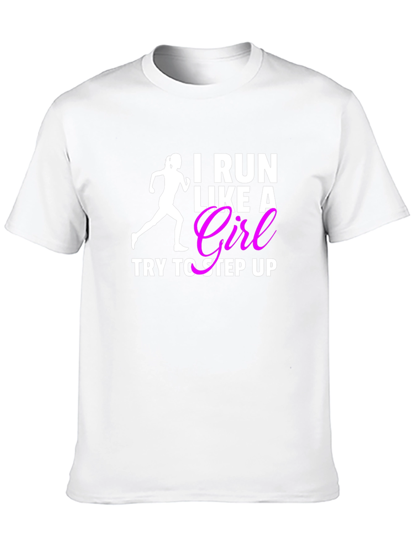Black I Run Like a Girl T-Shirt Funny Women's Running Tee view 10
