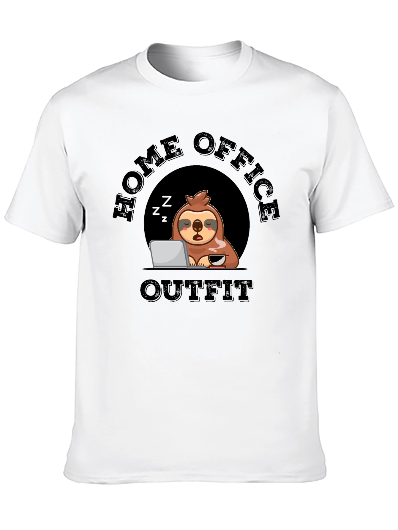 Black Home Office Outfit Sloth T-Shirt view 10