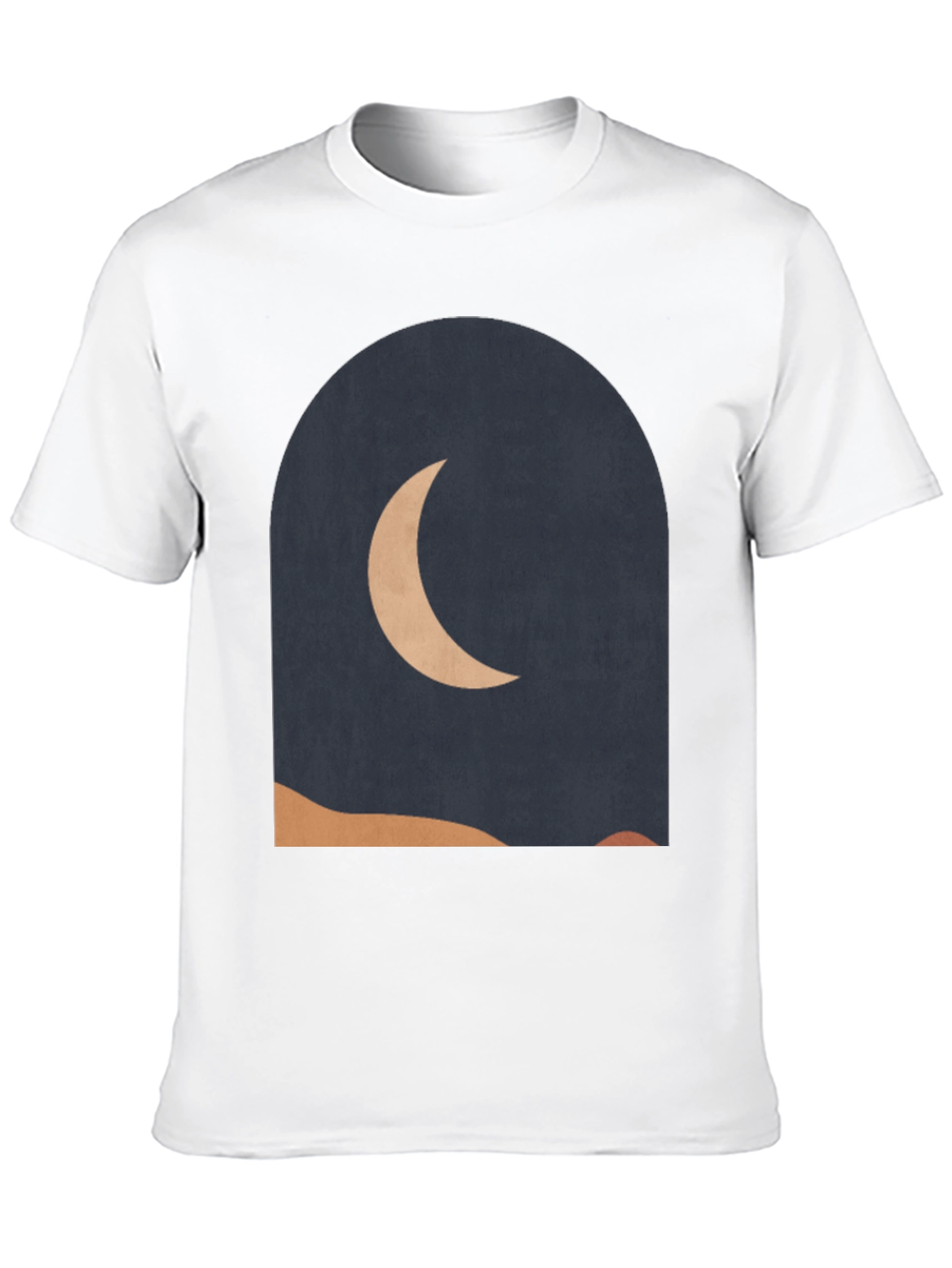 Black Modern Crescent Moon Graphic Tee view 10