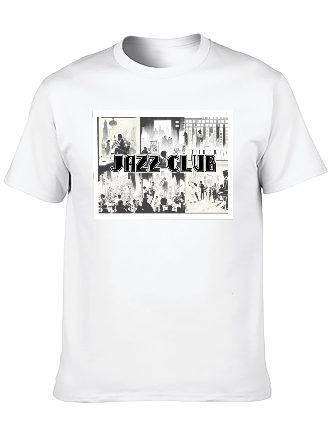 Black Jazz Club Graphic Tee - Black Cotton Blend view 10