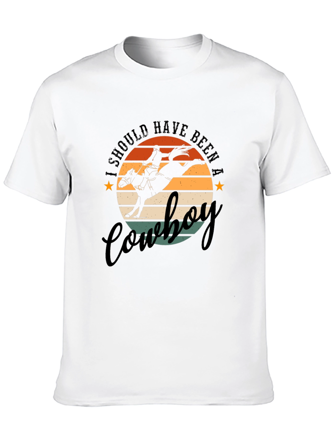 Black I Should Have Been A Cowboy T-Shirt view 10